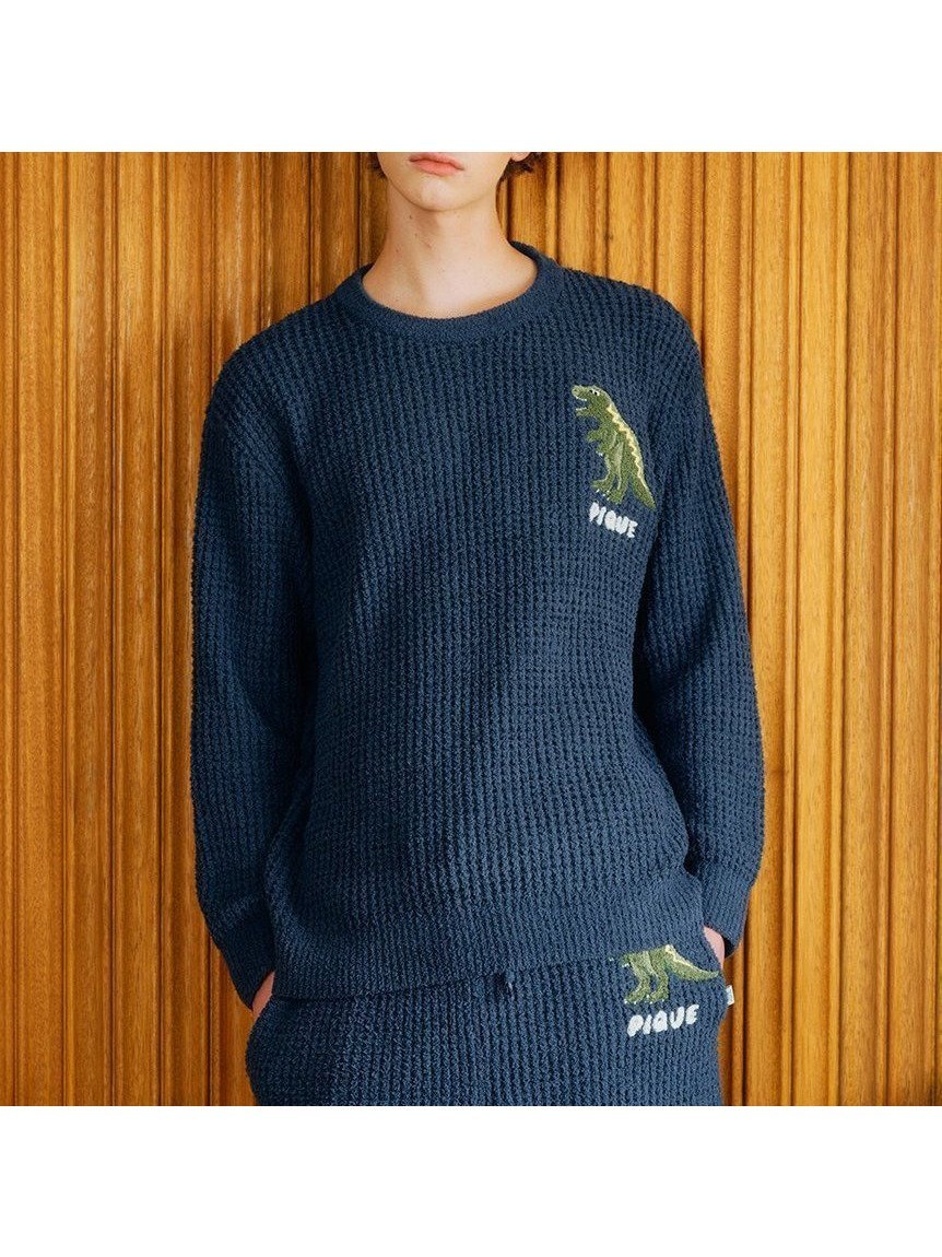 【ジェラートピケ オム/GELATO PIQUE HOMME / MEN】の【HOMME】ワッフルダイナソープルオーバー インテリア・キッズ・メンズ・レディースファッション・服の通販 founy(ファニー) 　ファッション　Fashion　メンズファッション　Fashion for Men　トップス・カットソー　Cut & Sew Tops　おすすめ　Recommended / Our Picks　スマート　Smart, Elegant　ハーフ　Half, Half-Length　ワッフル　Waffle, Waffle Knit　NVY[089]|ID: prp329100004823747 ipo3291000000035078300