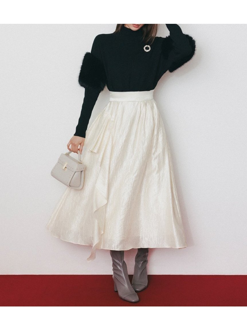 【セルフォード/CELFORD】の【ウォッシャブル】シャイニーアシンメトリースカート 人気、トレンドファッション・服の通販 founy(ファニー) 　ファッション　Fashion　レディースファッション　Fashion for Women　スカート　Skirts　アシンメトリー　Asymmetrical Style　ウォッシャブル　Machine Washable　クラッシュ　Distressed, Crashed Style　サテン　Satin, Glossy Fabric　シンプル　Simple, Minimal　スマート　Smart, Elegant　フリル　Frill, Ruffle　エレガント 上品　Elegant　冬　Winter / This Winter　 other-1|ID: prp329100004823755 ipo3291000000035078354