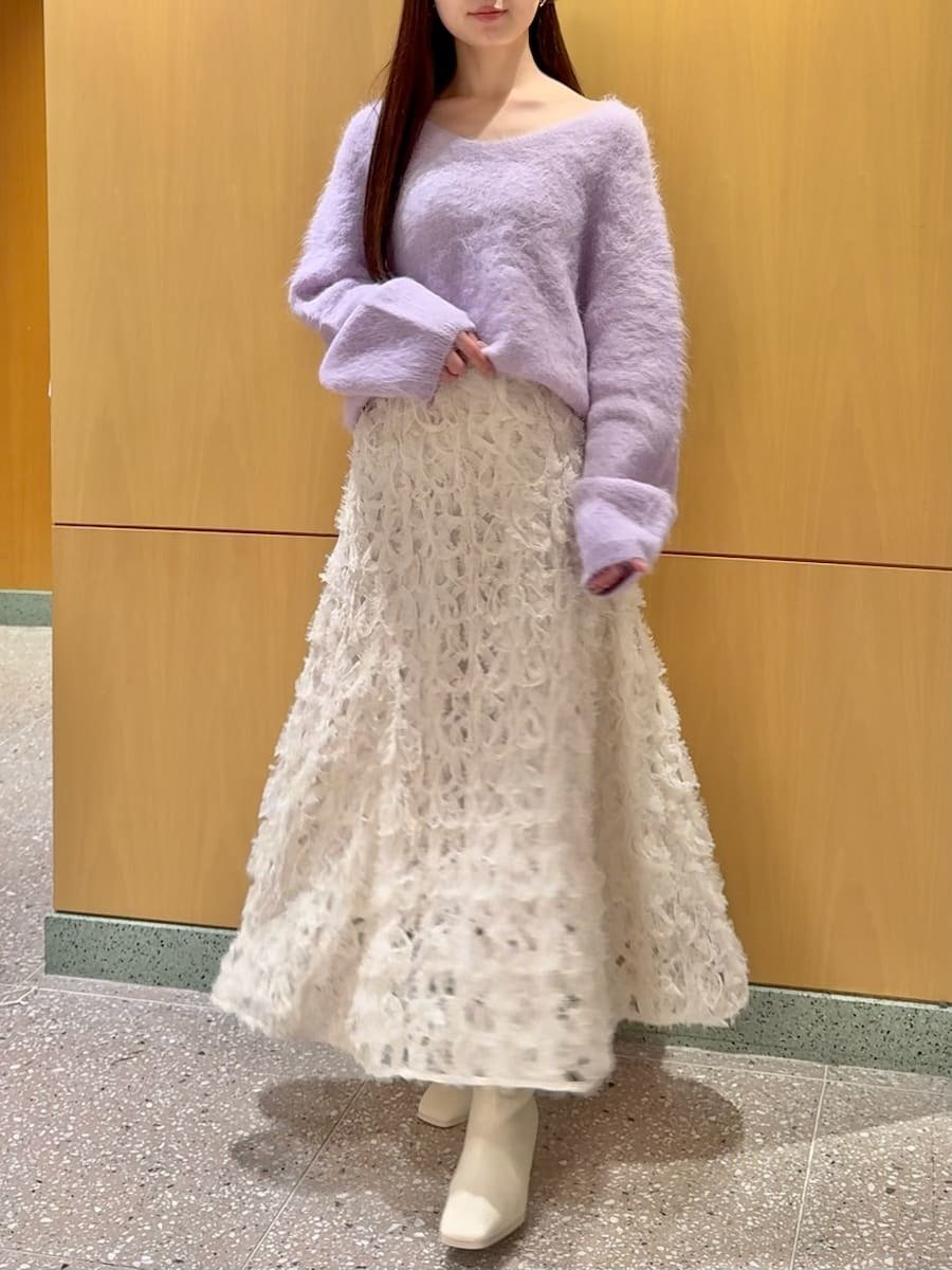 【スナイデル/SNIDEL】のSustainableデコラティブシフォンフレアスカート 人気、トレンドファッション・服の通販 founy(ファニー) 　ファッション　Fashion　レディースファッション　Fashion for Women　スカート　Skirts　Aライン・フレアスカート　A-Line & Flared Skirts　シフォン　Chiffon, Lightweight Fabric　シャーリング　Shirring, Ruched　ストレート　Straight, Straight Cut　スマート　Smart, Elegant　フレア　Flare, Flared　モチーフ　Motif, Design Theme　ロング　Long, Long-Length　おすすめ　Recommended / Our Picks　 other-1|ID: prp329100004823769 ipo3291000000035078453