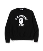 【アベイシングエイプ/A BATHING APE / MEN】のCLASSIC COLLEGE CREWNECK SWEATSHIRT 人気、トレンドファッション・服の通販 founy(ファニー) ファッション Fashion メンズファッション Fashion for Men トップス・カットソー Cut & Sew Tops パーカー・フーディー / カジュアルコーデ Hoodies & Parkas メンズシャツ Shirts フロント Front, Front Design プリント Print, Printed Pattern thumbnail BLACK|ID: prp329100004823772 ipo3291000000035078467
