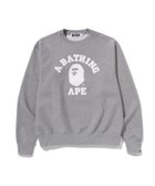 【アベイシングエイプ/A BATHING APE / MEN】のCLASSIC COLLEGE CREWNECK SWEATSHIRT 人気、トレンドファッション・服の通販 founy(ファニー) ファッション Fashion メンズファッション Fashion for Men トップス・カットソー Cut & Sew Tops パーカー・フーディー / カジュアルコーデ Hoodies & Parkas メンズシャツ Shirts フロント Front, Front Design プリント Print, Printed Pattern thumbnail GRAY|ID: prp329100004823772 ipo3291000000035078468
