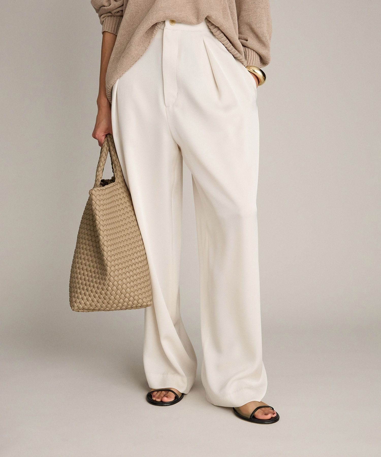 【ブリル/BRILL】のジョーゼットイージーパンツ インテリア・キッズ・メンズ・レディースファッション・服の通販 founy(ファニー) 　ファッション　Fashion　レディースファッション　Fashion for Women　パンツ　Pants & Trousers　ホワイト05|ID: prp329100004823780 ipo3291000000035078521