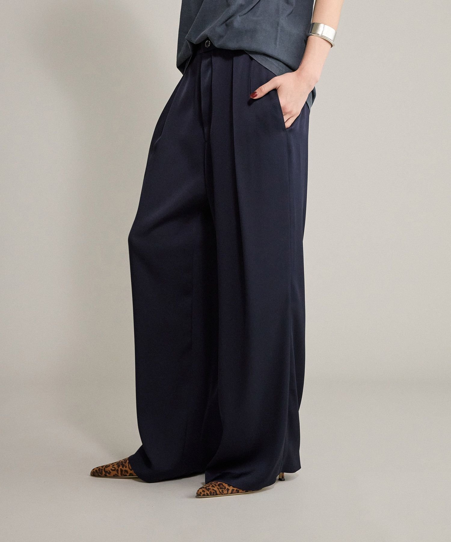 【ブリル/BRILL】のジョーゼットイージーパンツ インテリア・キッズ・メンズ・レディースファッション・服の通販 founy(ファニー) 　ファッション　Fashion　レディースファッション　Fashion for Women　パンツ　Pants & Trousers　ネイビー88|ID: prp329100004823780 ipo3291000000035078524