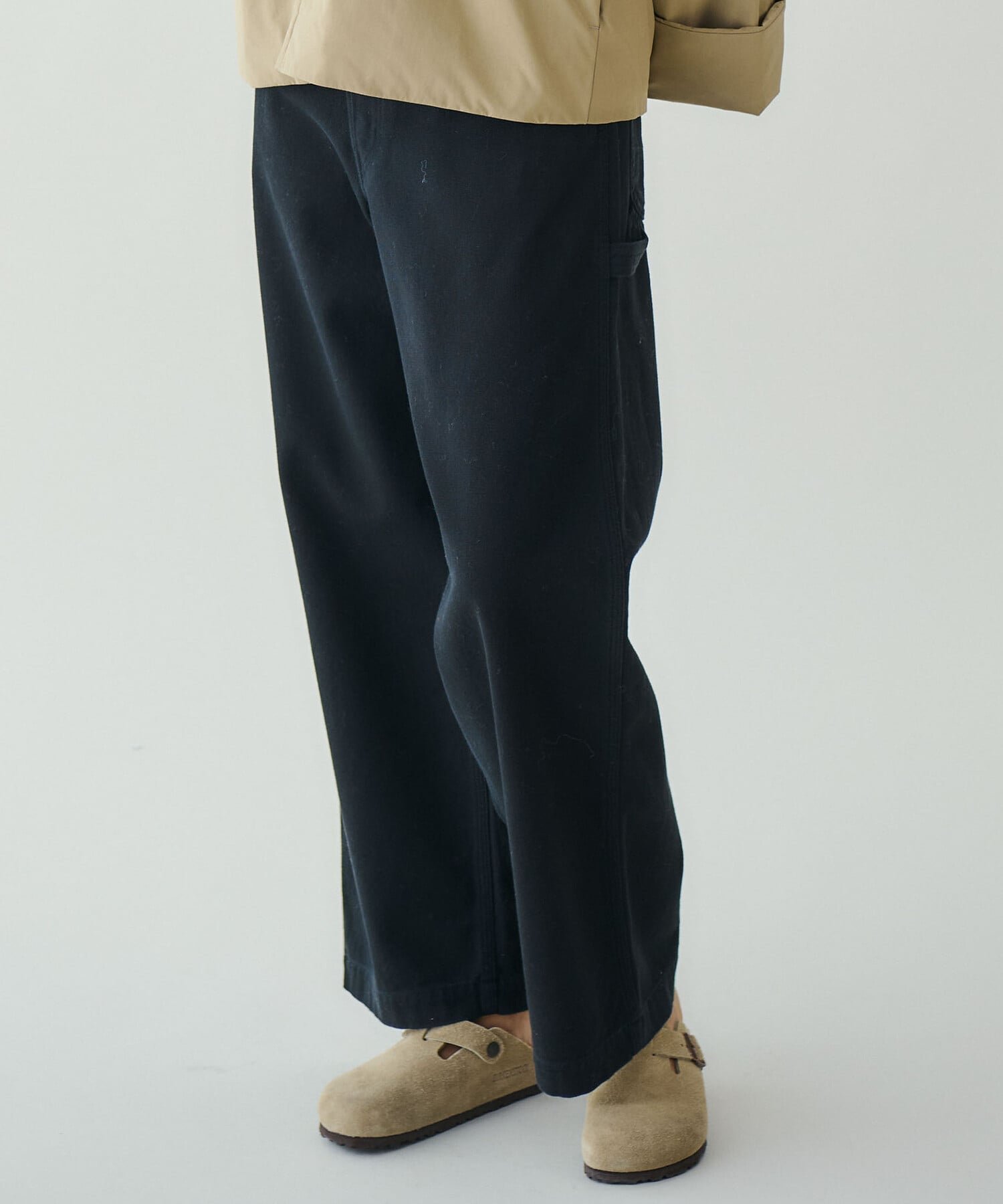 【ビショップ/Bshop】の別注 ストレッチコットンダック カーペンターパンツ WOMEN 人気、トレンドファッション・服の通販 founy(ファニー) 　ファッション　Fashion　レディースファッション　Fashion for Women　パンツ　Pants & Trousers　カッティング　Cutting Detail　クラシカル　Classical, Vintage-Inspired　クラシック　Classic, Timeless Style　ストレッチ　Stretch, Stretchy Fabric　ベーシック　Basic, Essential　モダン　Modern, Contemporary　ワイド　Wide, Wide Fit　別注　Limited Edition, Custom Order　 other-1|ID: prp329100004823788 ipo3291000000035078555