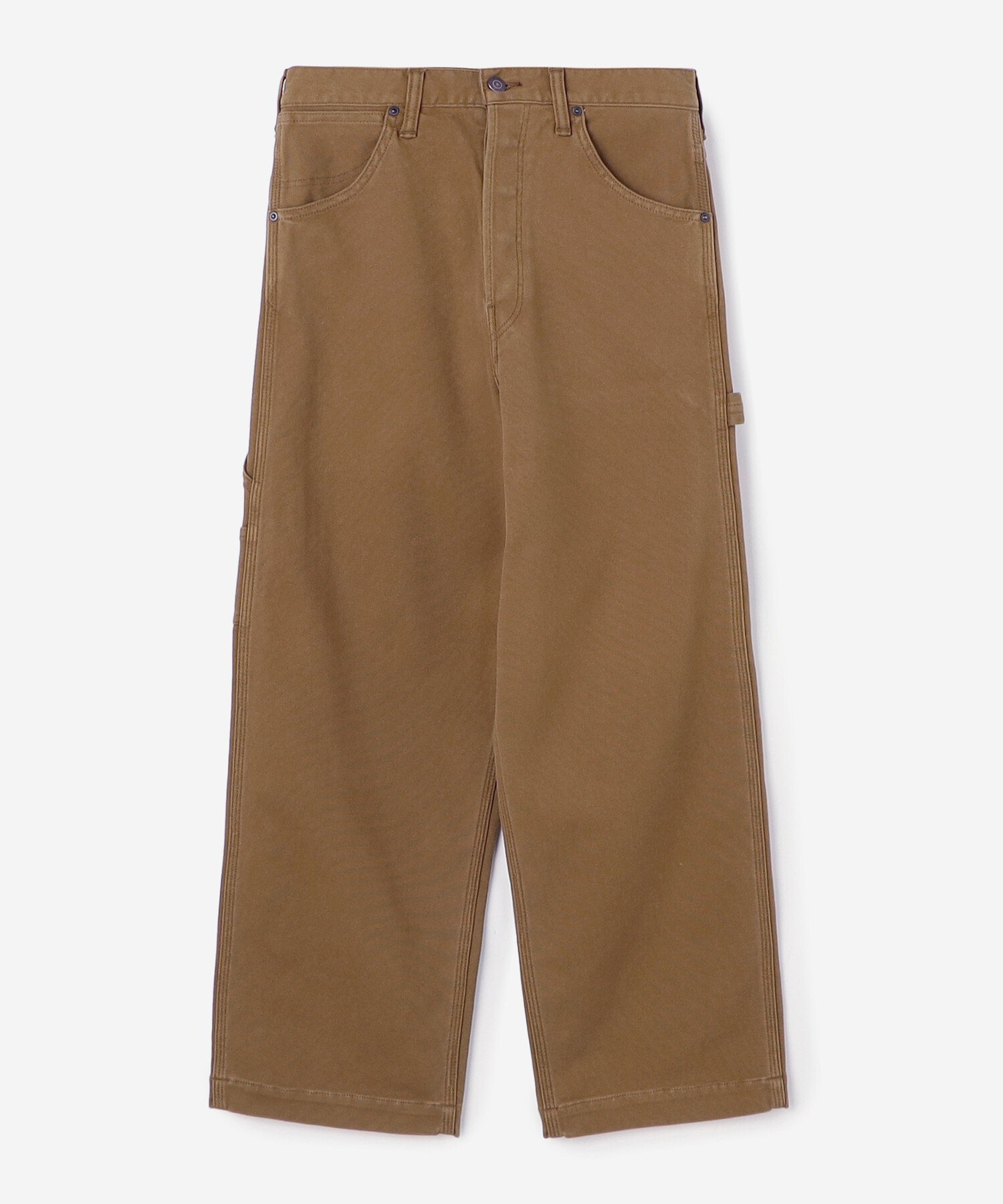 【ビショップ/Bshop】の別注 ストレッチコットンダック カーペンターパンツ WOMEN インテリア・キッズ・メンズ・レディースファッション・服の通販 founy(ファニー) 　ファッション　Fashion　レディースファッション　Fashion for Women　パンツ　Pants & Trousers　カッティング　Cutting Detail　クラシカル　Classical, Vintage-Inspired　クラシック　Classic, Timeless Style　ストレッチ　Stretch, Stretchy Fabric　ベーシック　Basic, Essential　モダン　Modern, Contemporary　ワイド　Wide, Wide Fit　別注　Limited Edition, Custom Order　BROWN|ID: prp329100004823788 ipo3291000000035078560