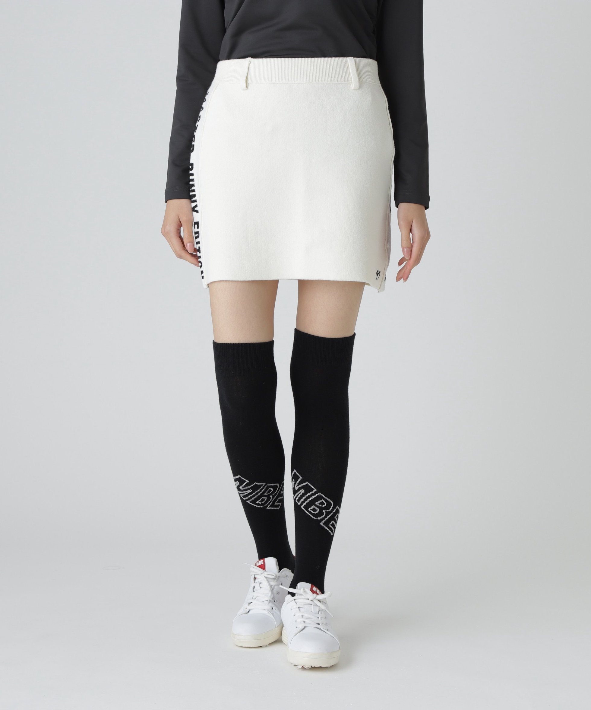 【マスターバニーエディション/MASTER BUNNY EDITION】のWジャガードニットスカート インテリア・キッズ・メンズ・レディースファッション・服の通販 founy(ファニー) 　ファッション　Fashion　レディースファッション　Fashion for Women　スカート　Skirts　ゴルフ　Golf　ループ　Loop, Loop Knit　台形　A-Line, Trapezoid Shape　ホワイト1|ID: prp329100004823829 ipo3291000000035079085