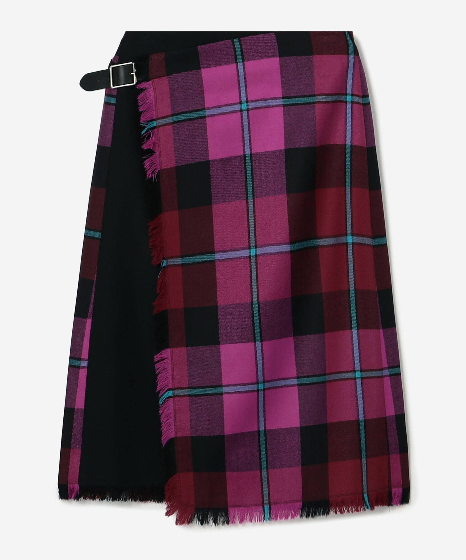 【ビショップ/Bshop】のウーステッドウール ラップスカート WOMEN インテリア・キッズ・メンズ・レディースファッション・服の通販 founy(ファニー) 　ファッション　Fashion　レディースファッション　Fashion for Women　スカート　Skirts　キルト　Quilt, Quilted Fabric　シルク　Silk, 100% Silk　チェック　Check, Plaid, Tartan　ミドル　Middle Length, Mid Height　ラップ　Wrap, Wrap Design　無地　Plain, Solid Color　軽量　Lightweight, Ultra Light　PURPLE系1|ID: prp329100004823838 ipo3291000000035079204