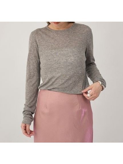 【エミ/emmi】のセミシアーフライストップス インテリア・キッズ・メンズ・レディースファッション・服の通販 founy(ファニー) 　ファッション　Fashion　レディースファッション　Fashion for Women　トップス・カットソー　Cut & Sew Tops　インナー　Innerwear　シアー　Sheer, See-Through　シンプル　Simple, Minimal　ジャケット　Jacket, Outerwear　スマート　Smart, Elegant　スラックス　Slacks, Dress Pants　デニム　Denim, Jeans Material　GRY[006]|ID: prp329100004823879 ipo3291000000035079692