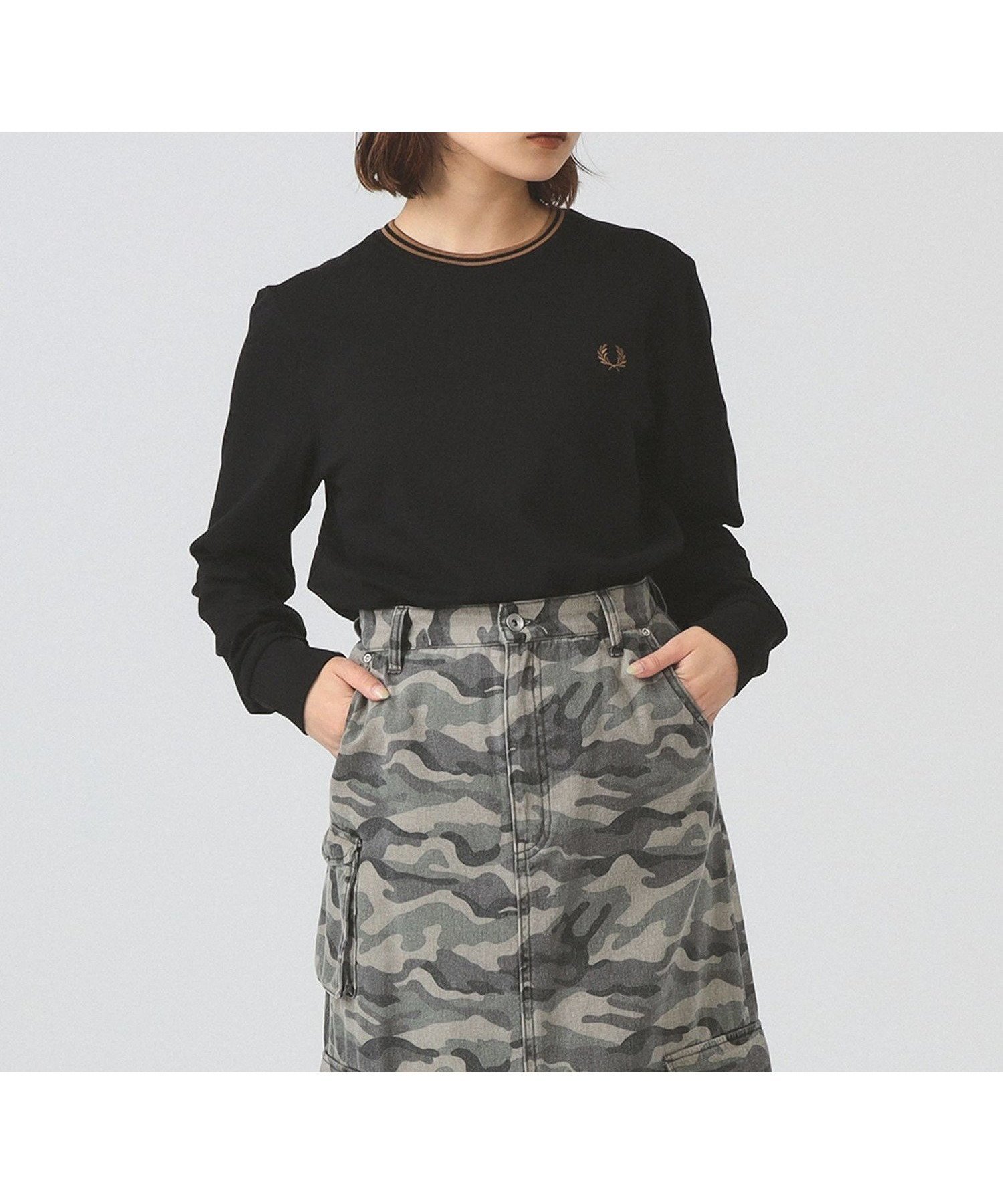 【ビームス ウイメン/BEAMS】のFRED PERRY / Twin Tipped Long Sleeve T-Shirt(1013CL) 人気、トレンドファッション・服の通販 founy(ファニー) 　ファッション　Fashion　レディースファッション　Fashion for Women　トップス・カットソー　Cut & Sew Tops　シャツ・ブラウス・オフィスカジュアル　Elegant Blouses & Button-Ups　ロングTシャツ・Tシャツ　Longline T-Shirts & Tees　軽量　Lightweight, Ultra Light　シンプル　Simple, Minimal　スラックス　Slacks, Dress Pants　デニム　Denim, Jeans Material　トレンド　Trend, Trending Now　長袖　Long Sleeve, Full Sleeve　フィット　Fit, Slim Fit　ベスト　Vest, Waistcoat　レギュラー　Regular, Standard Fit　ロンドン　London Style, British Inspired　エレガント 上品　Elegant　 other-1|ID: prp329100004823883 ipo3291000000035079755