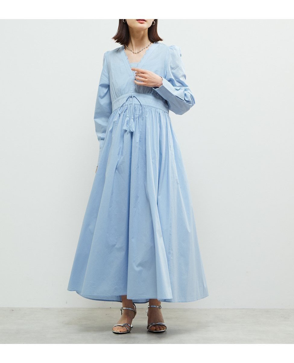 【ソフィット/Soffitto】のスカラデザインマキシワンピース インテリア・キッズ・メンズ・レディースファッション・服の通販 founy(ファニー) 　ファッション　Fashion　レディースファッション　Fashion for Women　ワンピース　Dresses　マキシ丈ワンピース・ロングドレス　Maxi Dresses / Long One-Pieces　インド　Indian Textile　ライトブルー|ID: prp329100004823888 ipo3291000000035079827