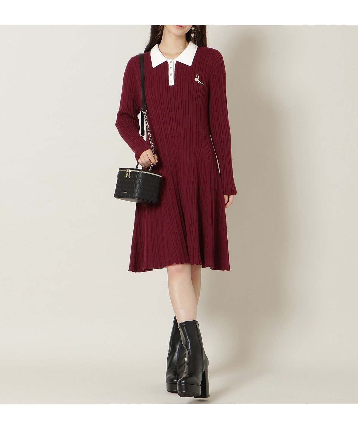 【ウィルセレクション/WILLSELECTION】のポロカラーフレアニットワンピース 人気、トレンドファッション・服の通販 founy(ファニー) ファッション Fashion レディースファッション Fashion for Women ワンピース Dresses ニットワンピース Knit Dresses おすすめ Recommended / Our Picks シンプル Simple, Minimal トレンド Trend, Trending Now パール Pearl, Pearl Accent フェミニン Feminine, Girly フレア Flare, Flared ブローチ Brooch, Pin Brooch エレガント 上品 Elegant other-1|ID: prp329100004823894 ipo3291000000035079898