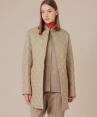 【マッキントッシュ ロンドン/MACKINTOSH LONDON】の【Precious12月号/婦人画報11月号掲載】【TilburyNocollarmiddleティルベリーノーカラーミドル】エアリーキルティングノーカラーコート ベージュ|ID: prp329100004823900 ipo3291000000035079993