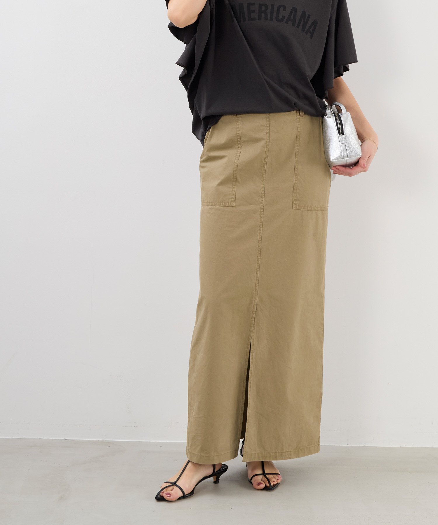 【マイカ ディール/MICA & DEAL】のピーチベイカータイトスカート インテリア・キッズ・メンズ・レディースファッション・服の通販 founy(ファニー) 　ファッション　Fashion　レディースファッション　Fashion for Women　スカート　Skirts　コンパクト　Compact, Small Size　シンプル　Simple, Minimal　ジャケット　Jacket, Outerwear　スニーカー　Sneakers, Trainers　スリット　Slit, Slit Detail　パッチ　Patch, Appliqué　ピーチ　Peach, Soft Touch　フラップ　Flap, Flap Pocket　ポケット　Pocket, Pocket Detail　レース　Lace, Lace Fabric　エレガント 上品　Elegant　BEIGE|ID: prp329100004823902 ipo3291000000035080014