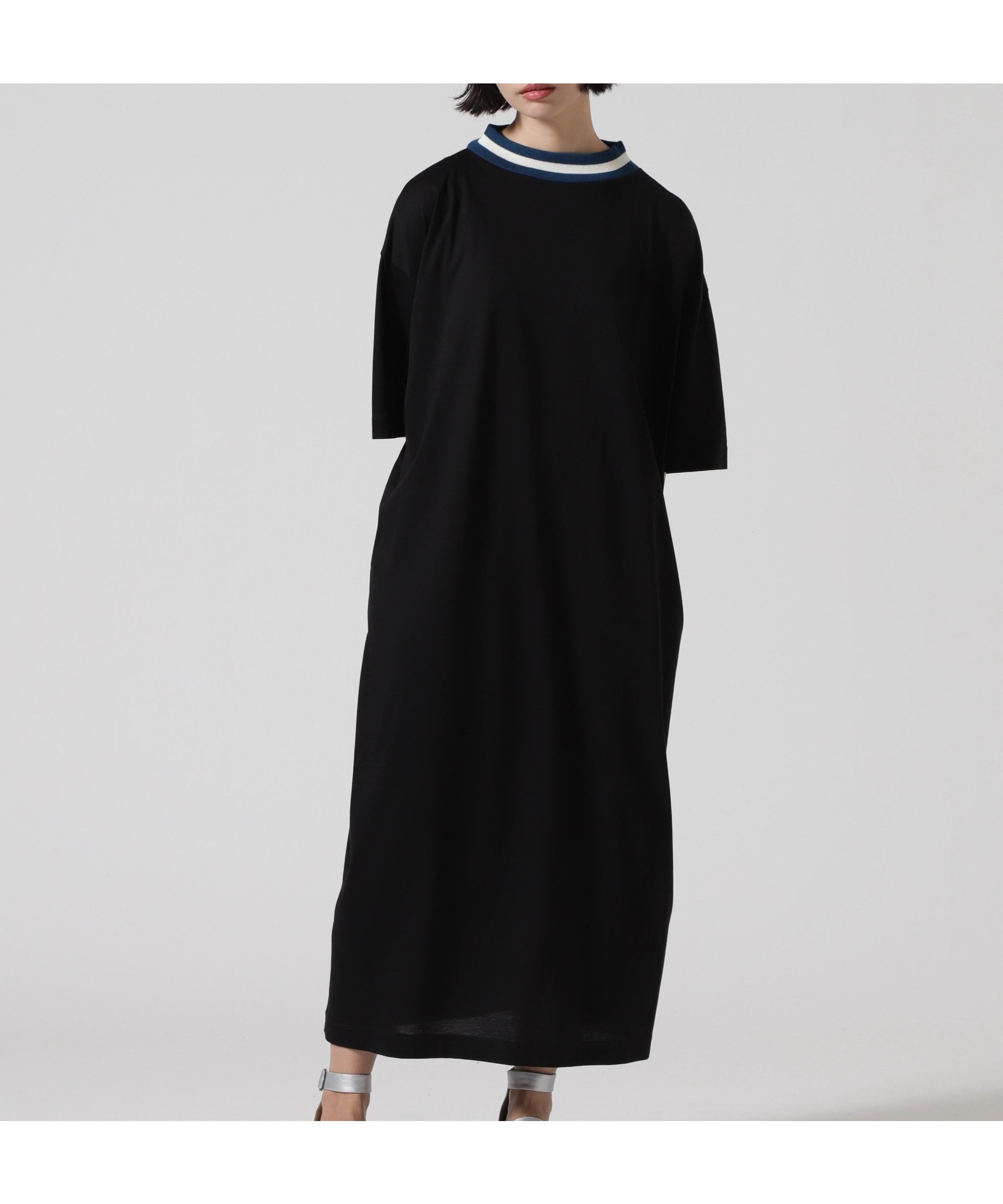 【ビーバー/BEAVER】のB omnivore/ビーオムニボー ライン入りリブシルケット天竺ワンピ インテリア・キッズ・メンズ・レディースファッション・服の通販 founy(ファニー) ファッション Fashion レディースファッション Fashion for Women ワンピース Dresses なめらか Smooth, Silky Texture シルケット Silket, Silky Cotton ミックス Mix, Mixed Style ブラック|ID: prp329100004823908 ipo3291000000035080076