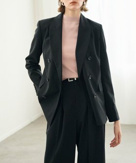 【ノーク/N.O.R.C】のピークドラペルダブルジャケット【CLEAN MOTION】 人気、トレンドファッション・服の通販 founy(ファニー) ファッション Fashion レディースファッション Fashion for Women アウター Coat / Outerwear Collection レディースジャケット・軽アウター Jackets クラシック Classic, Timeless Style 吸水 Absorbent, Quick-Dry ジャケット Jacket, Outerwear ストレッチ Stretch, Stretchy Fabric ダブル Double, Double-Breasted マニッシュ Mannish, Boyish メランジ Melange, Mixed Yarn |ID:prp329100004823915