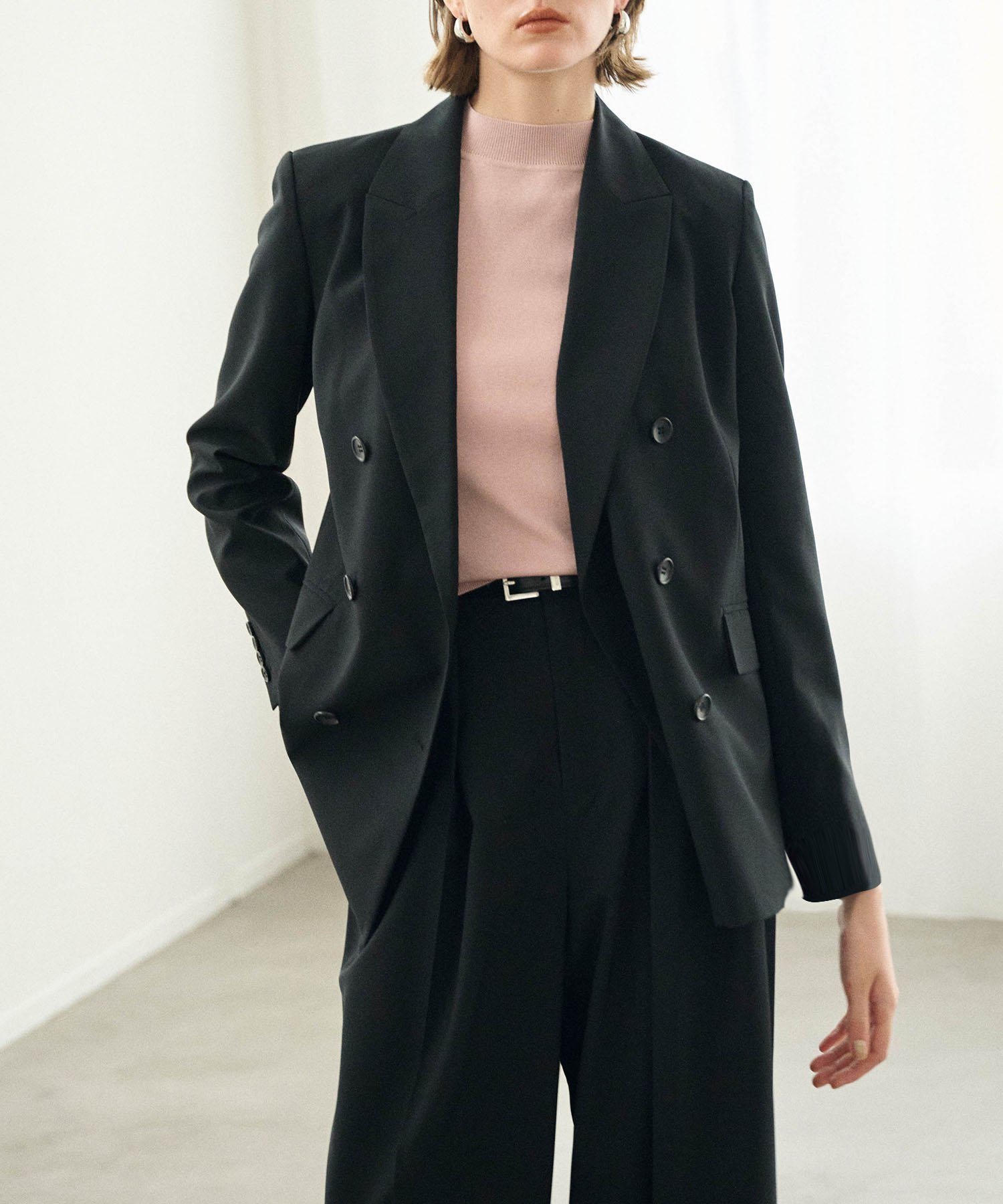 【ノーク/N.O.R.C】のピークドラペルダブルジャケット【CLEAN MOTION】 人気、トレンドファッション・服の通販 founy(ファニー) ファッション Fashion レディースファッション Fashion for Women アウター Coat / Outerwear Collection レディースジャケット・軽アウター Jackets クラシック Classic, Timeless Style 吸水 Absorbent, Quick-Dry ジャケット Jacket, Outerwear ストレッチ Stretch, Stretchy Fabric ダブル Double, Double-Breasted マニッシュ Mannish, Boyish メランジ Melange, Mixed Yarn other-1|ID: prp329100004823915 ipo3291000000035080139