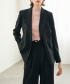 【ノーク/N.O.R.C】のピークドラペルダブルジャケット【CLEAN MOTION】 人気、トレンドファッション・服の通販 founy(ファニー) ファッション Fashion レディースファッション Fashion for Women アウター Coat / Outerwear Collection レディースジャケット・軽アウター Jackets クラシック Classic, Timeless Style 吸水 Absorbent, Quick-Dry ジャケット Jacket, Outerwear ストレッチ Stretch, Stretchy Fabric ダブル Double, Double-Breasted マニッシュ Mannish, Boyish メランジ Melange, Mixed Yarn thumbnail ブラック|ID: prp329100004823915 ipo3291000000035080140