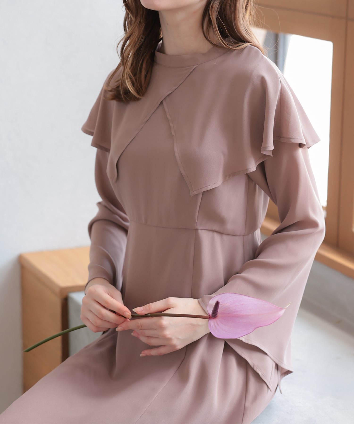 【ハレモード/haremode】の【haremode ハレモード公式】ケープ襟ワンピースドレス 人気、トレンドファッション・服の通販 founy(ファニー) 　ファッション　Fashion　レディースファッション　Fashion for Women　ワンピース　Dresses　フォーマル・パーティードレス・結婚式用ドレス　Elegant & Casual Dresses　ドレス　Dress, One-Piece　フォーマル　Formal, Dressy　モダン　Modern, Contemporary　おすすめ　Recommended / Our Picks　エレガント 上品　Elegant　結婚式　Wedding　披露宴　Wedding Reception　二次会　After Party　 other-1|ID: prp329100004823918 ipo3291000000035080173