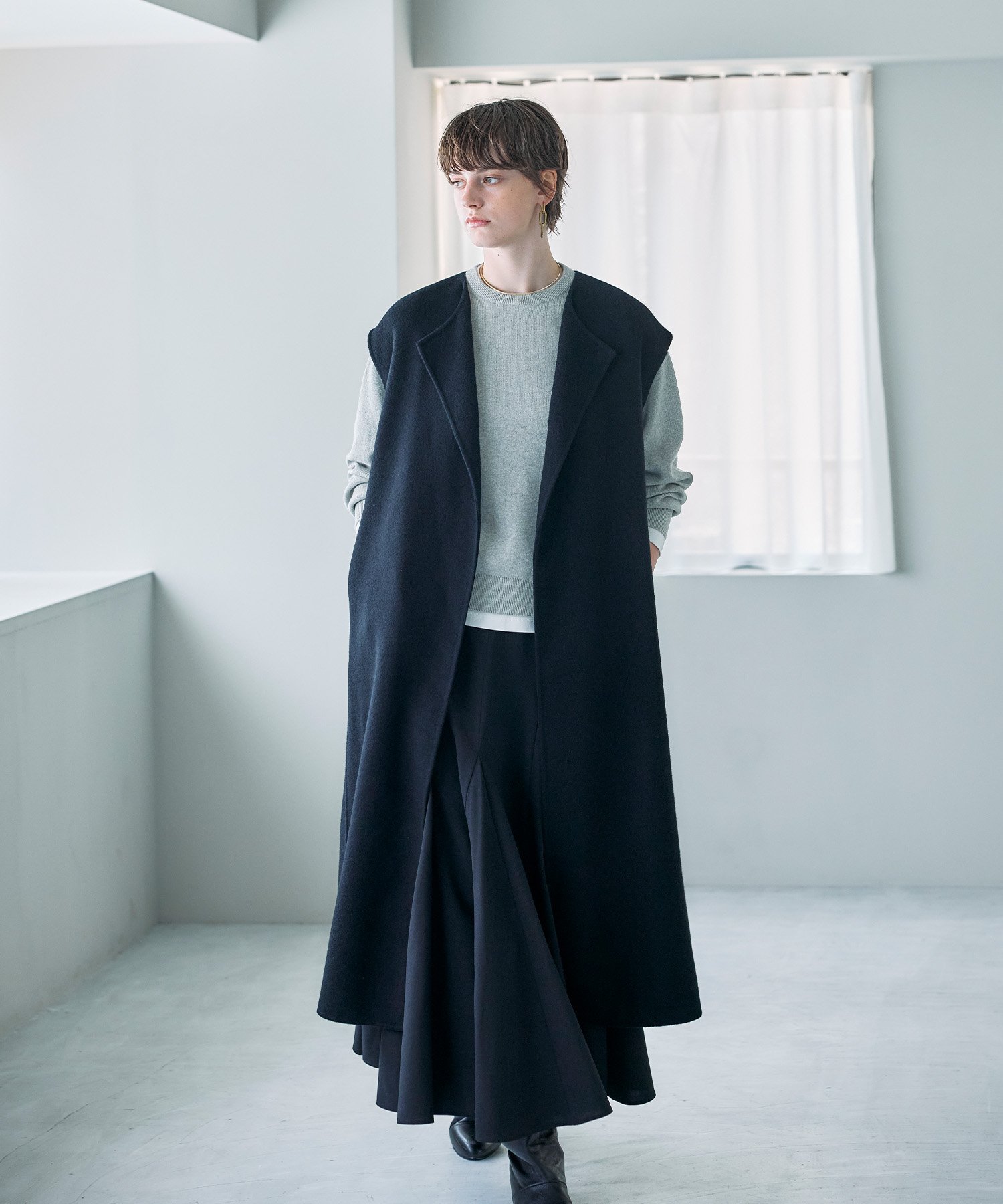 【ノーク/N.O.R.C】のウールメルトンリバージレ 人気、トレンドファッション・服の通販 founy(ファニー) 　ファッション　Fashion　レディースファッション　Fashion for Women　アウター　Coat / Outerwear Collection　トップス・カットソー　Cut & Sew Tops　ベスト&ジレ / 重ね着スタイル　Vests & Gilets　インナー　Innerwear　コンパクト　Compact, Small Size　今季　This Season, Current Season　シューズ　Shoes, Footwear　シンプル　Simple, Minimal　スタイリッシュ　Stylish, Fashionable　人気　Popular, Best Seller　バランス　Balance, Style Balance　フラット　Flat, Flat Shoes　ポケット　Pocket, Pocket Detail　メルトン　Melton, Heavy Wool　 other-1|ID: prp329100004823924 ipo3291000000035080220