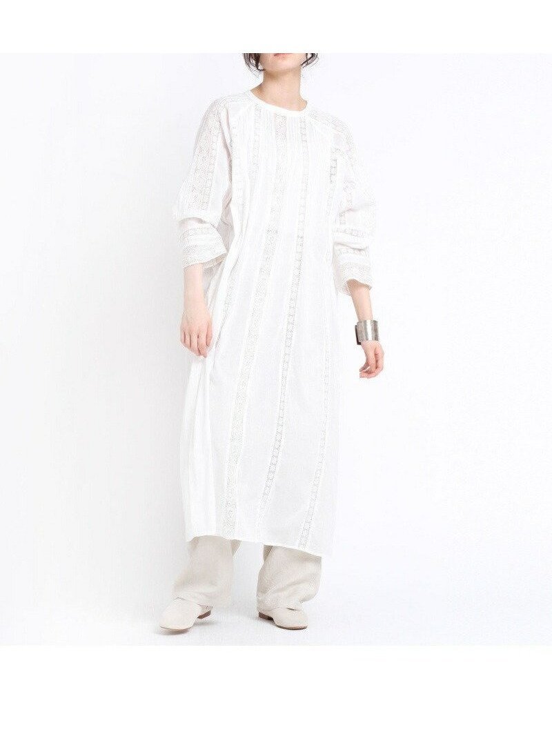 【アールエヌエーエヌ/RNA-N】のD1567 エンブロイダリーレースコットンワンピース インテリア・キッズ・メンズ・レディースファッション・服の通販 founy(ファニー) 　ファッション　Fashion　レディースファッション　Fashion for Women　ワンピース　Dresses　おすすめ　Recommended / Our Picks　インド　Indian Textile　インナー　Innerwear　ポケット　Pocket, Pocket Detail　レース　Lace, Lace Fabric　ホワイト|ID: prp329100004823927 ipo3291000000035080260