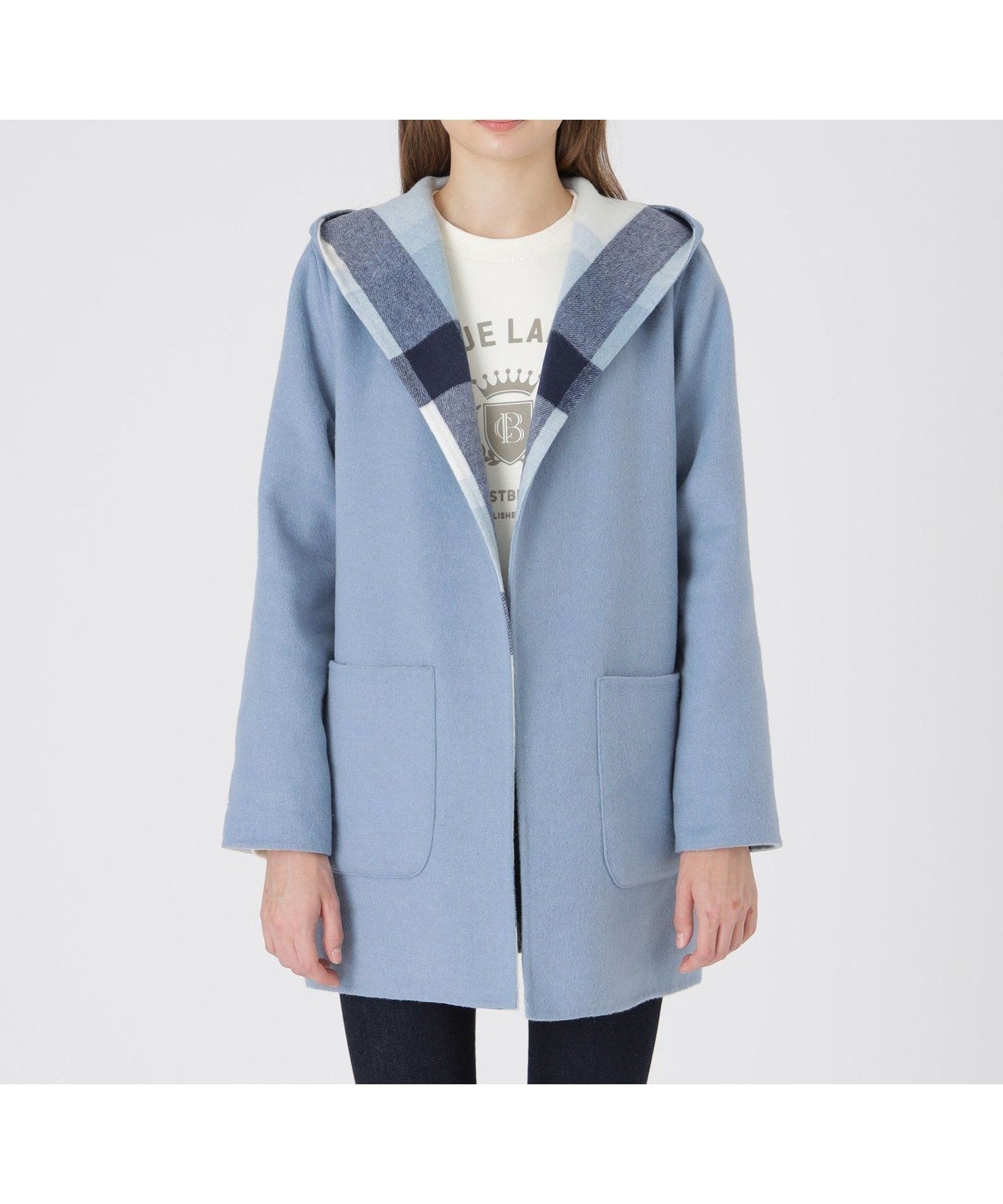 【ブルーレーベル クレストブリッジ/BLUE LABEL CRESTBRIDGE】のクレストブリッジチェックリバーポリウールコーディガン インテリア・キッズ・メンズ・レディースファッション・服の通販 founy(ファニー) 　ファッション　Fashion　レディースファッション　Fashion for Women　コーディガン　Coatigan, Knit Coat　チェック　Check, Plaid, Tartan　リバーシブル　Reversible, Two-Sided　冬　Winter / This Winter　サックス|ID: prp329100004823928 ipo3291000000035080259