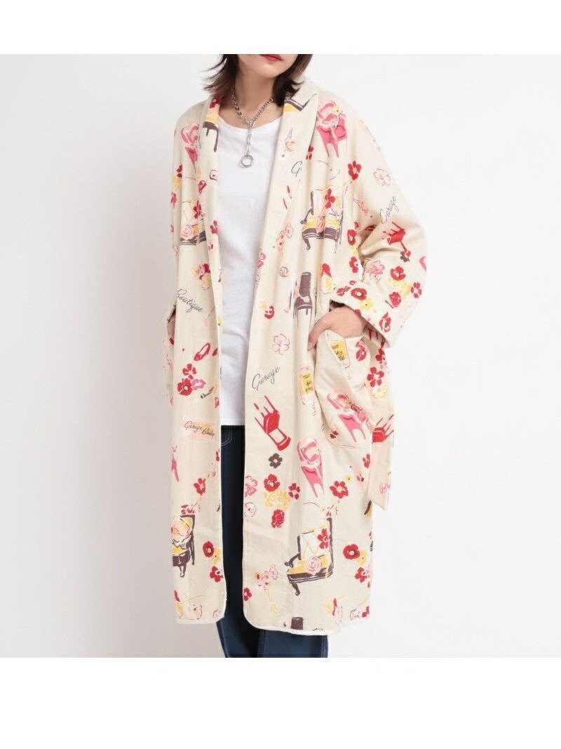 【アールエヌエー/RNA】のD1568 ガレージブティックガウンワンピース インテリア・キッズ・メンズ・レディースファッション・服の通販 founy(ファニー) 　ファッション　Fashion　レディースファッション　Fashion for Women　ワンピース　Dresses　インド　Indian Textile　ヴィンテージ　Vintage Style　パターン　Pattern, Design Print　冬　Winter / This Winter　アイボリー|ID: prp329100004823929 ipo3291000000035080265