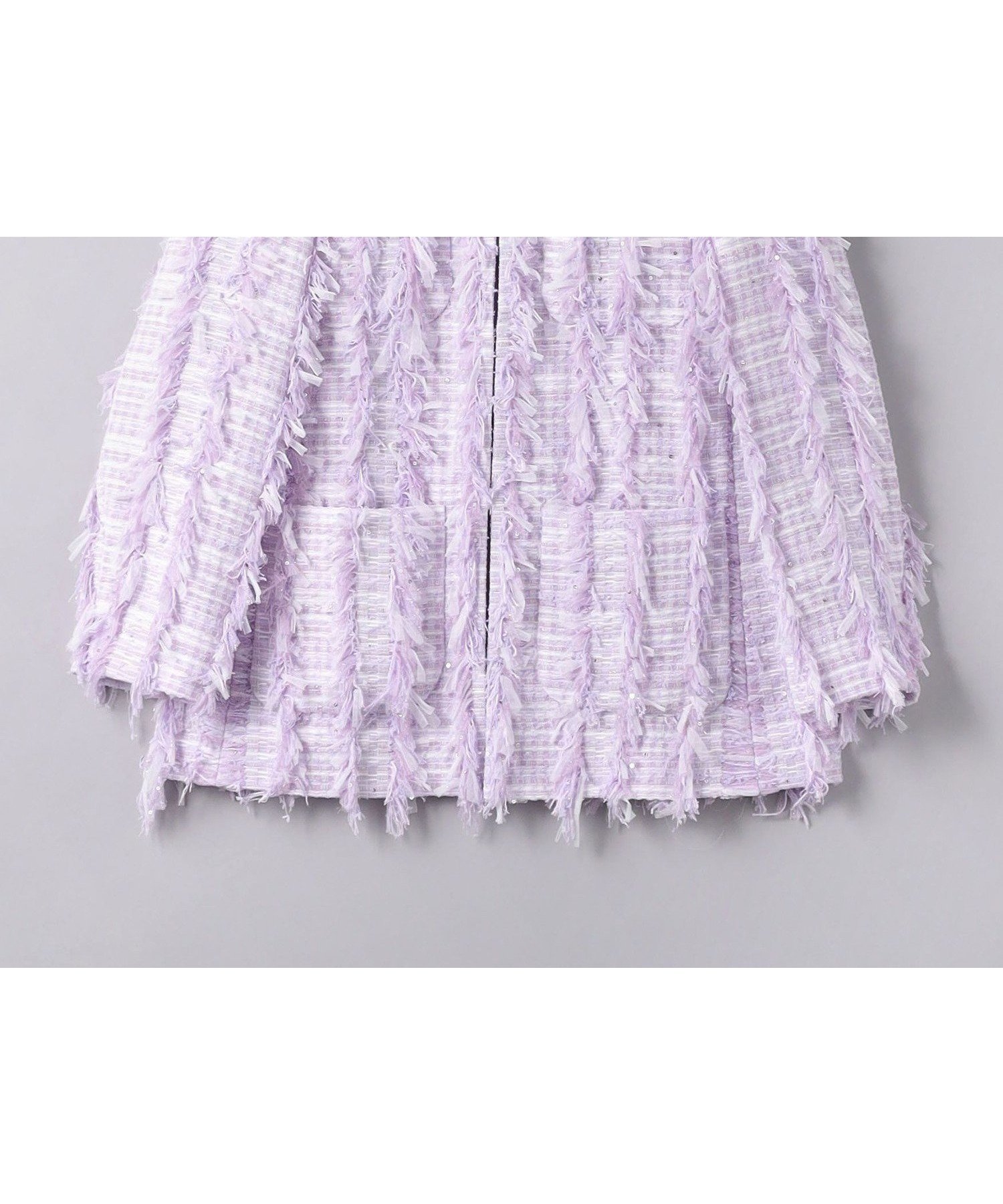 【ユナイテッドアローズ/UNITED ARROWS】のスパンコール ツイード ノーカラージャケット インテリア・キッズ・メンズ・レディースファッション・服の通販 founy(ファニー) 　ファッション　Fashion　レディースファッション　Fashion for Women　アウター　Coat / Outerwear Collection　レディースジャケット・軽アウター　Jackets　ノーカラージャケット / シンプル上品コーデ　Collarless Jackets　ショルダー　Shoulder, Shoulder Strap　ショート　Short, Short Length　シンプル　Simple, Minimal　ジャケット　Jacket, Outerwear　スパンコール　Sequins, Sequin Embellishment　ツイード　Twill, Twill Weave　デニム　Denim, Jeans Material　ドロップ　Drop Shoulder, Dropped Style　フェミニン　Feminine, Girly　フリンジ　Fringe, Tassel　フロント　Front, Front Design　ポケット　Pocket, Pocket Detail　アウトレット　Outlet / Clearance　おすすめ　Recommended / Our Picks　LILAC|ID: prp329100004823933 ipo3291000000035080321