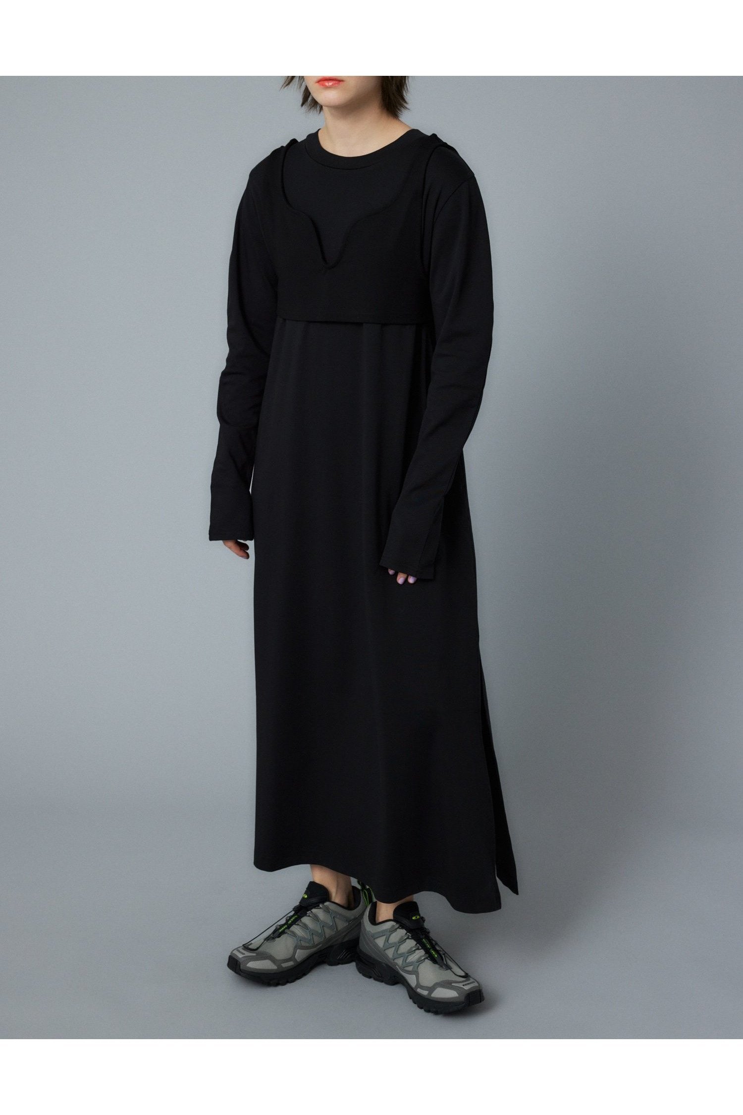 【ヘリンドットサイ/HeRIN.CYE】のBustier long dress インテリア・キッズ・メンズ・レディースファッション・服の通販 founy(ファニー) 　ファッション　Fashion　レディースファッション　Fashion for Women　トップス・カットソー　Cut & Sew Tops　ビスチェ　Bustiers & Corset Tops / Layered Bustier Style　ワンピース　Dresses　フォーマル・パーティードレス・結婚式用ドレス　Elegant & Casual Dresses　おすすめ　Recommended / Our Picks　スリット　Slit, Slit Detail　ビスチェ　Bustier, Corset Top　BLK|ID: prp329100004823936 ipo3291000000035080362