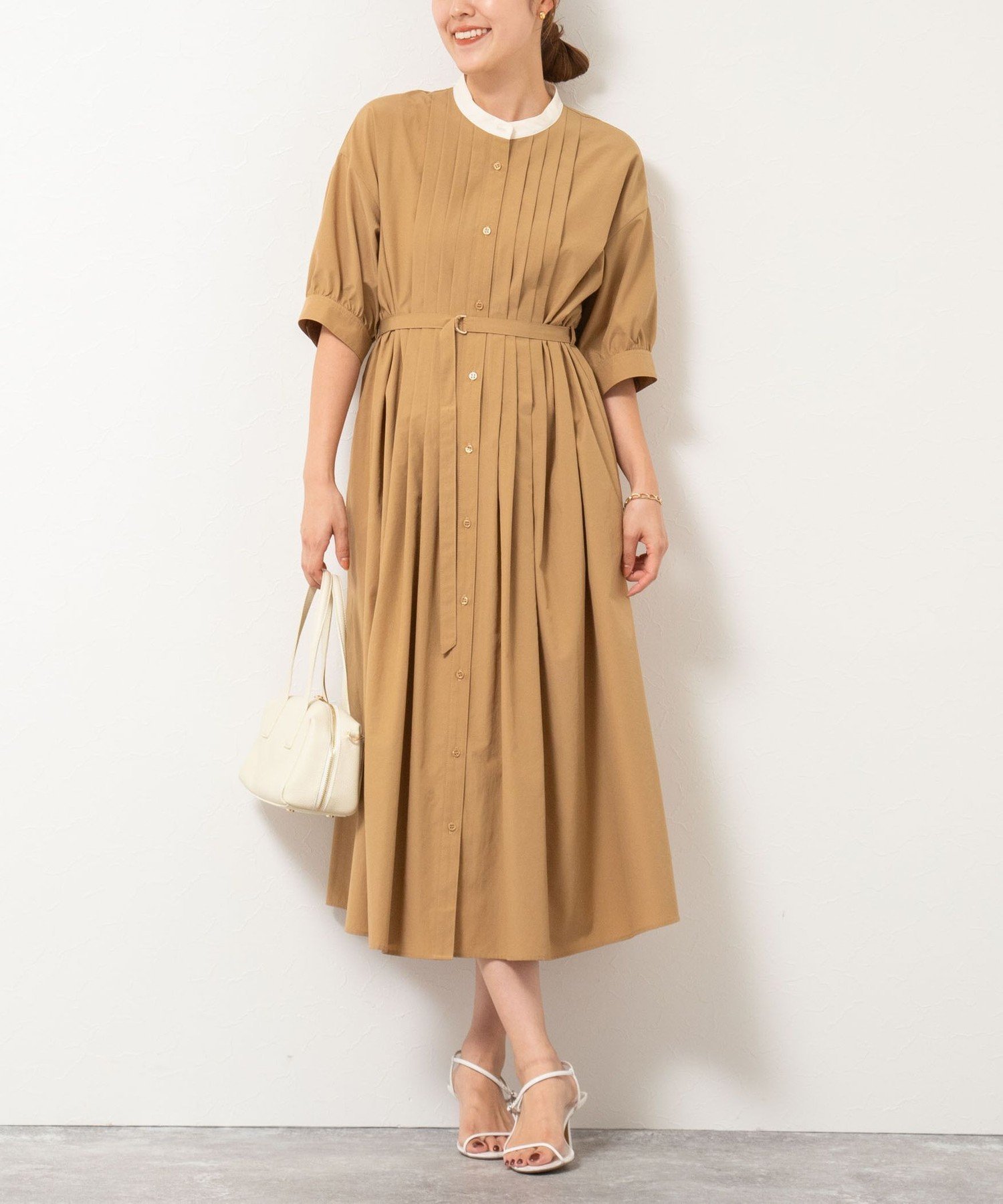 【ノーリーズ/NOLLEY'S】のタックシャツワンピース インテリア・キッズ・メンズ・レディースファッション・服の通販 founy(ファニー) 　ファッション　Fashion　レディースファッション　Fashion for Women　ワンピース　Dresses　シャツワンピース / 1枚で着映えコーデ　Shirt Dresses　2025年　2025　2025-2026秋冬・A/W　Autumn/Winter 2025–26 AW25–26　おすすめ　Recommended / Our Picks　キャメル|ID: prp329100004823939 ipo3291000000035080380