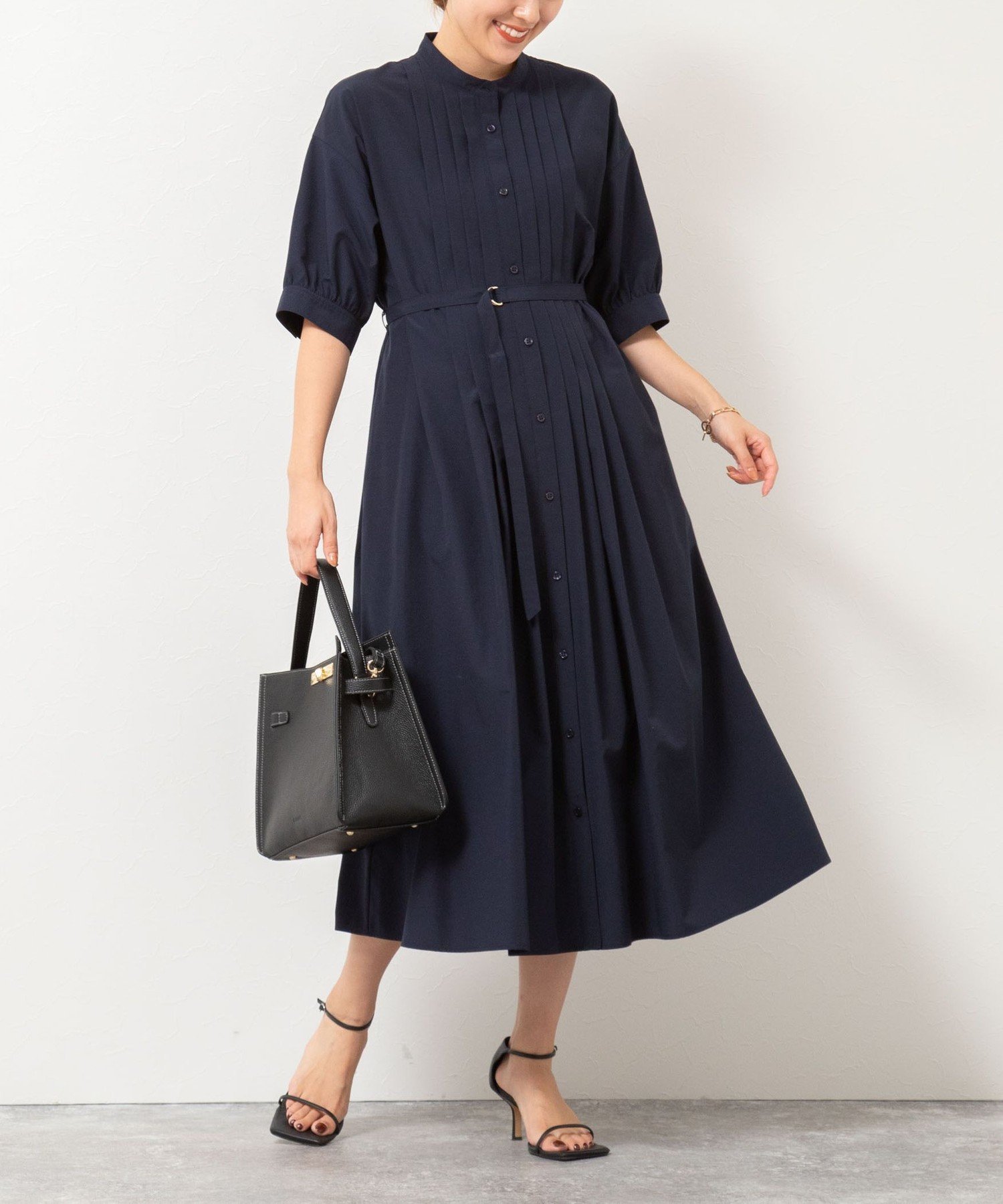 【ノーリーズ/NOLLEY'S】のタックシャツワンピース インテリア・キッズ・メンズ・レディースファッション・服の通販 founy(ファニー) 　ファッション　Fashion　レディースファッション　Fashion for Women　ワンピース　Dresses　シャツワンピース / 1枚で着映えコーデ　Shirt Dresses　2025年　2025　2025-2026秋冬・A/W　Autumn/Winter 2025–26 AW25–26　おすすめ　Recommended / Our Picks　ネイビー|ID: prp329100004823939 ipo3291000000035080381