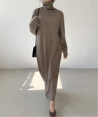 【ミニミニストア/miniministore】のタートルネックニットワンピース 韓国風 モカブラウン|ID: prp329100004823946 ipo3291000000035080508