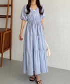 【ジュノア/JUNOAH】のcallautia Vネックドロストワンピース 人気、トレンドファッション・服の通販 founy(ファニー) ファッション Fashion レディースファッション Fashion for Women ワンピース Dresses thumbnail ブルー|ID: prp329100004823957 ipo3291000000035080623