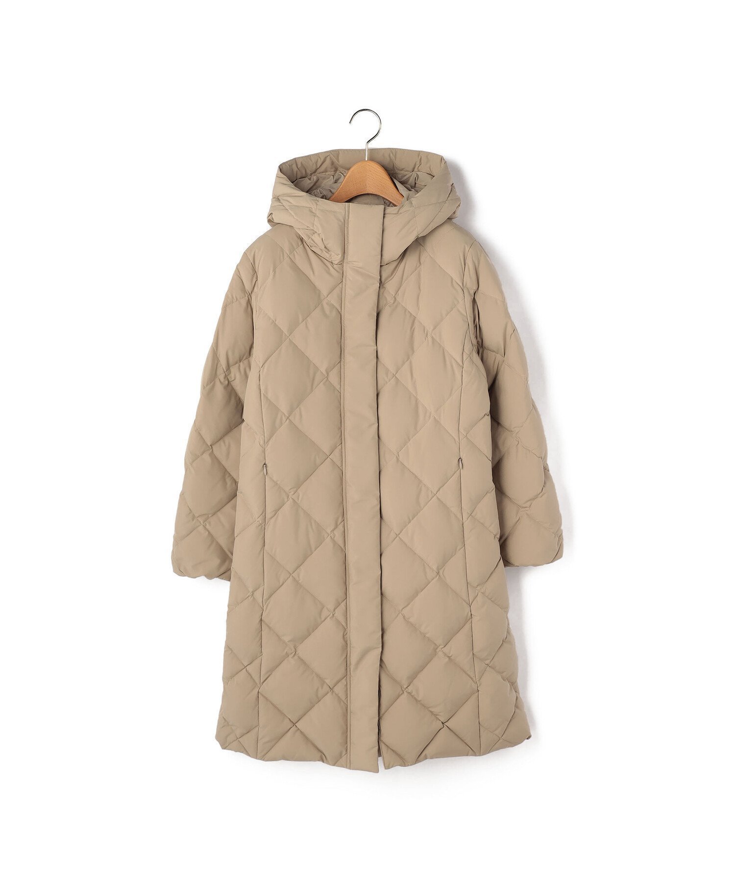 【キース/KEITH】の【Lサイズ】【KEITH*TAION】KEMILAロングコート インテリア・キッズ・メンズ・レディースファッション・服の通販 founy(ファニー) 　ファッション　Fashion　レディースファッション　Fashion for Women　アウター　Coat / Outerwear Collection　コート・ロングコート・ピーコート　Long Coats, Peacoats & More　軽量　Lightweight, Ultra Light　シェイプ　Shape, Slim Fit　ジップ　Zip, Zipper　タフタ　Taffeta, Structured Fabric　ダウン　Down, Puffer　フロント　Front, Front Design　ロング　Long, Long-Length　ベージュ|ID: prp329100004823967 ipo3291000000035080776