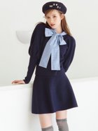 【リリーブラウン/Lily Brown】の【NEW YEAR S SPECIAL ITEM】ボウタイニットセットアップ 人気、トレンドファッション・服の通販 founy(ファニー) ファッション Fashion レディースファッション Fashion for Women トップス・カットソー Cut & Sew Tops ニット Knit Tops & Sweaters スマート Smart, Elegant セットアップ Set-Up, Coordinated Outfit チェック Check, Plaid, Tartan トレンド Trend, Trending Now 人気 Popular, Best Seller バランス Balance, Style Balance フィット Fit, Slim Fit フレア Flare, Flared thumbnail NVY[089]|ID: prp329100004823972 ipo3291000000035080843