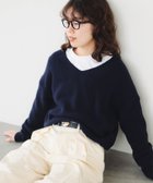 【ビーミングライフストアバイビームス/B:MING LIFE STORE by BEAMS】のヘアリー Vネック プルオーバー 25AW 秋冬 ゆるニット レイヤード ふわふわ 毛足 着回し NAVY|ID: prp329100004823975 ipo3291000000035080868