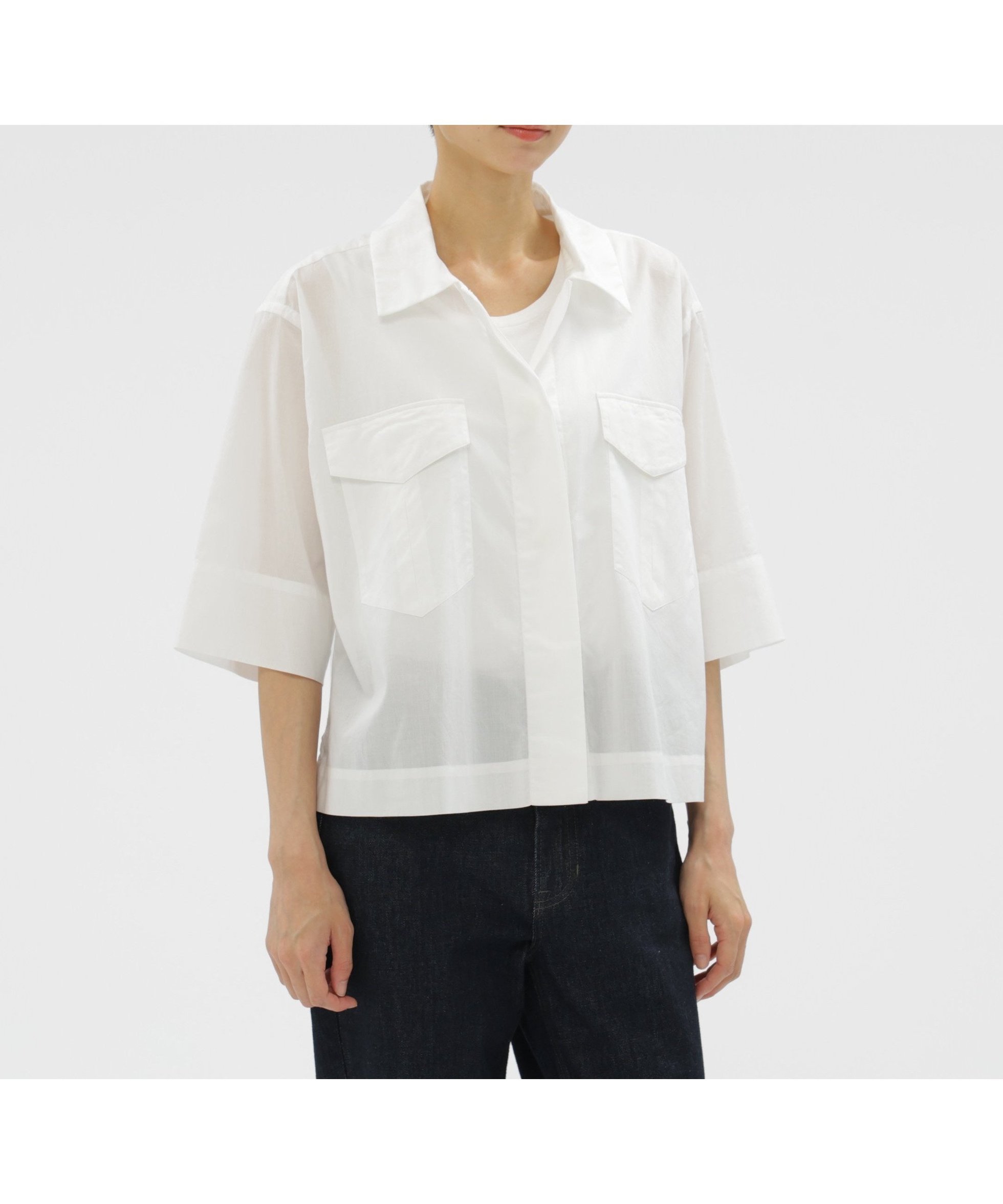【マーガレットハウエル/MARGARET HOWELL】のSOFT WASHED COTTON SHIRT 人気、トレンドファッション・服の通販 founy(ファニー) 　ファッション　Fashion　レディースファッション　Fashion for Women　トップス・カットソー　Cut & Sew Tops　シャツ・ブラウス・オフィスカジュアル　Elegant Blouses & Button-Ups　クロップド　Cropped, Short Length　ダブル　Double, Double-Breasted　ポケット　Pocket, Pocket Detail　 other-1|ID: prp329100004823978 ipo3291000000035080879