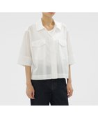 【マーガレットハウエル/MARGARET HOWELL】のSOFT WASHED COTTON SHIRT 人気、トレンドファッション・服の通販 founy(ファニー) ファッション Fashion レディースファッション Fashion for Women トップス・カットソー Cut & Sew Tops シャツ・ブラウス・オフィスカジュアル Elegant Blouses & Button-Ups クロップド Cropped, Short Length ダブル Double, Double-Breasted ポケット Pocket, Pocket Detail thumbnail WHITE|ID: prp329100004823978 ipo3291000000035080881