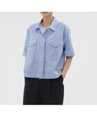 【マーガレットハウエル/MARGARET HOWELL】のSOFT WASHED COTTON SHIRT 人気、トレンドファッション・服の通販 founy(ファニー) ファッション Fashion レディースファッション Fashion for Women トップス・カットソー Cut & Sew Tops シャツ・ブラウス・オフィスカジュアル Elegant Blouses & Button-Ups クロップド Cropped, Short Length ダブル Double, Double-Breasted ポケット Pocket, Pocket Detail thumbnail BLUE|ID: prp329100004823978 ipo3291000000035080882