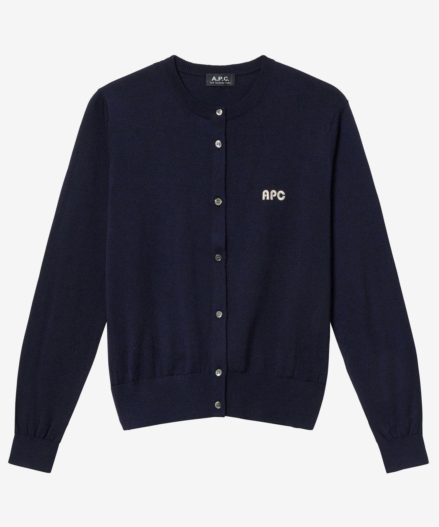 【アーペーセー/A.P.C.】の406 カーディガン インテリア・キッズ・メンズ・レディースファッション・服の通販 founy(ファニー) 　ファッション　Fashion　レディースファッション　Fashion for Women　トップス・カットソー　Cut & Sew Tops　カーディガン・羽織り　Layered Style Cardigans　カーディガン　Cardigan, Knitwear　ストレート　Straight, Straight Cut　ダークネイビー|ID: prp329100004823979 ipo3291000000035080889