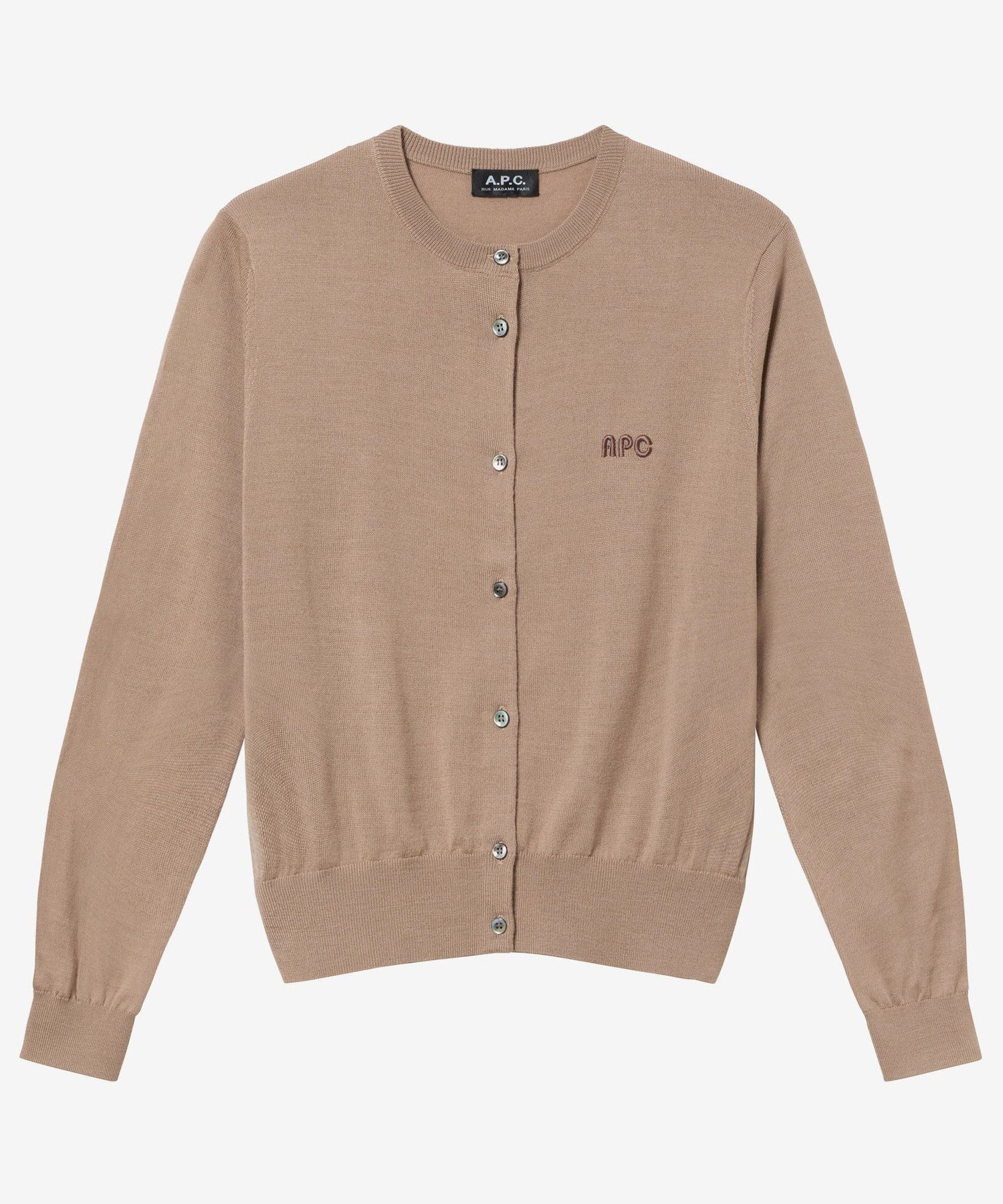 【アーペーセー/A.P.C.】の406 カーディガン インテリア・キッズ・メンズ・レディースファッション・服の通販 founy(ファニー) 　ファッション　Fashion　レディースファッション　Fashion for Women　トップス・カットソー　Cut & Sew Tops　カーディガン・羽織り　Layered Style Cardigans　カーディガン　Cardigan, Knitwear　ストレート　Straight, Straight Cut　ベージュ|ID: prp329100004823979 ipo3291000000035080891