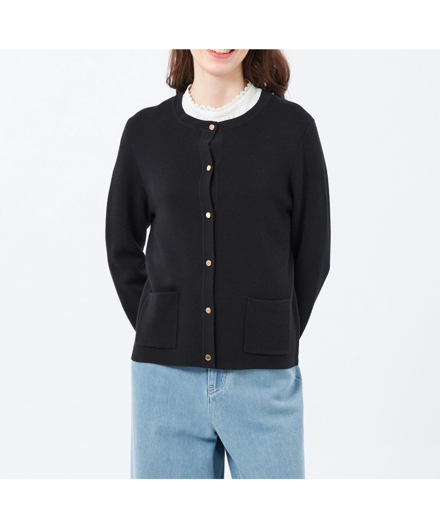 【マッキントッシュ フィロソフィー/MACKINTOSH PHILOSOPHY】の【ROYTON(ロイトン)】 HEAT KNIT インテリア・キッズ・メンズ・レディースファッション・服の通販 founy(ファニー) 　ファッション　Fashion　レディースファッション　Fashion for Women　トップス・カットソー　Cut & Sew Tops　ニット　Knit Tops & Sweaters　おすすめ　Recommended / Our Picks　アクリル　Acrylic Material　カーディガン　Cardigan, Knitwear　ジャケット　Jacket, Outerwear　エレガント 上品　Elegant　人気　Popular, Best Seller　冬　Winter / This Winter　定番　Standard, Basic Item　秋　Autumn　A/W・秋冬　Autumn/Winter　ブラック|ID: prp329100004823981 ipo3291000000035080967