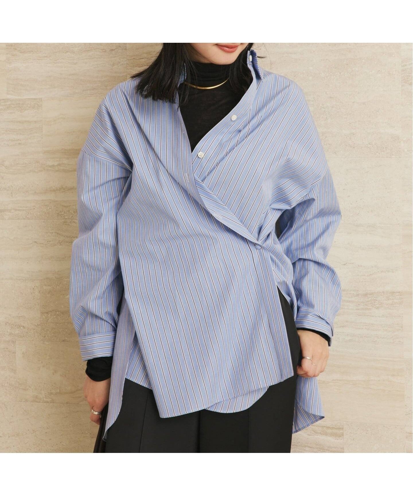 【プラージュ/Plage】の《追加》R IAM カシュクールシャツ 人気、トレンドファッション・服の通販 founy(ファニー) 　ファッション　Fashion　レディースファッション　Fashion for Women　トップス・カットソー　Cut & Sew Tops　シャツ・ブラウス・オフィスカジュアル　Elegant Blouses & Button-Ups　おすすめ　Recommended / Our Picks　カシュクール　Wrap Design　シンプル　Simple, Minimal　ジュエリー　Jewelry, Accessories　スラックス　Slacks, Dress Pants　デニム　Denim, Jeans Material　フロント　Front, Front Design　エレガント 上品　Elegant　人気　Popular, Best Seller　 other-1|ID: prp329100004823984 ipo3291000000035080986