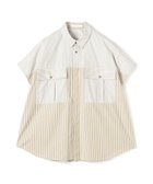 【トゥモローランド/TOMORROWLAND】のコンパクトポプリン フレンチスリーブシャツ 人気、トレンドファッション・服の通販 founy(ファニー) ファッション Fashion レディースファッション Fashion for Women トップス・カットソー Cut & Sew Tops シャツ・ブラウス・オフィスカジュアル Elegant Blouses & Button-Ups コンパクト Compact, Small Size ストライプ Stripe, Striped Pattern ビッグ Big, Oversized フラップ Flap, Flap Pocket ポケット Pocket, Pocket Detail メンズ Men's, Menswear thumbnail 44 ベージュ系|ID: prp329100004823993 ipo3291000000035081083