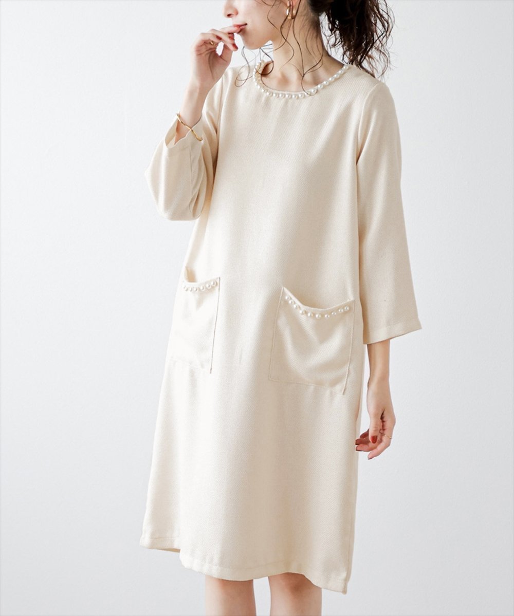 【ラジュール/Lajour】のサマーツイードワンピース 人気、トレンドファッション・服の通販 founy(ファニー) 　ファッション　Fashion　レディースファッション　Fashion for Women　ワンピース　Dresses　アクセサリー　Fashion Accessories　オケージョン　Occasion Wear　クラシカル　Classical, Vintage-Inspired　サマー　Summer, Summer Style　ツイード　Twill, Twill Weave　パール　Pearl, Pearl Accent　フロント　Front, Front Design　ポケット　Pocket, Pocket Detail　ミックス　Mix, Mixed Style　モチーフ　Motif, Design Theme　 other-1|ID: prp329100004823995 ipo3291000000035081131