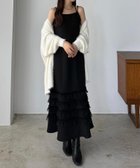 【ジュノア/JUNOAH】のcallautia 裾チュールフリルキャミワンピース(裏地なし) 人気、トレンドファッション・服の通販 founy(ファニー) ファッション Fashion レディースファッション Fashion for Women ワンピース Dresses キャミソールワンピース Camisole Dresses thumbnail ブラック|ID: prp329100004824005 ipo3291000000035081256
