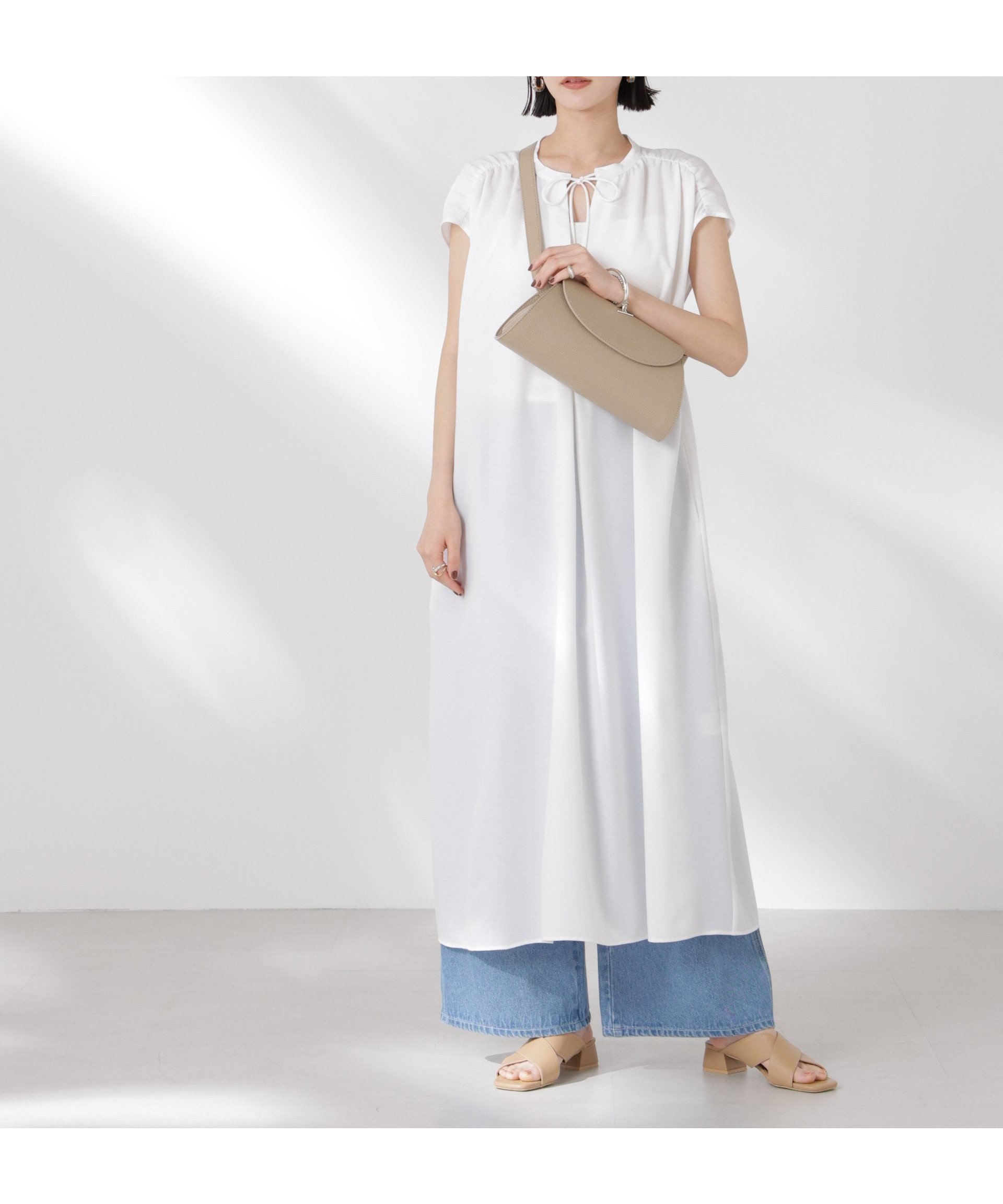 【ナノ ユニバース/nano universe】のギャザーショルダーフレアワンピース インテリア・キッズ・メンズ・レディースファッション・服の通販 founy(ファニー) ファッション Fashion レディースファッション Fashion for Women ワンピース Dresses ギャザー Gathered, Ruffled デニム Denim, Jeans Material フレア Flare, Flared ベーシック Basic, Essential マキシ Maxi, Full Length リネン Linen, Linen Fabric ワイド Wide, Wide Fit アウトレット Outlet / Clearance おすすめ Recommended / Our Picks 夏 Summer エレガント 上品 Elegant 2025年 2025 2025春夏・S/S Spring/Summer 2025 SS25 ホワイト|ID: prp329100004824010 ipo3291000000035081326