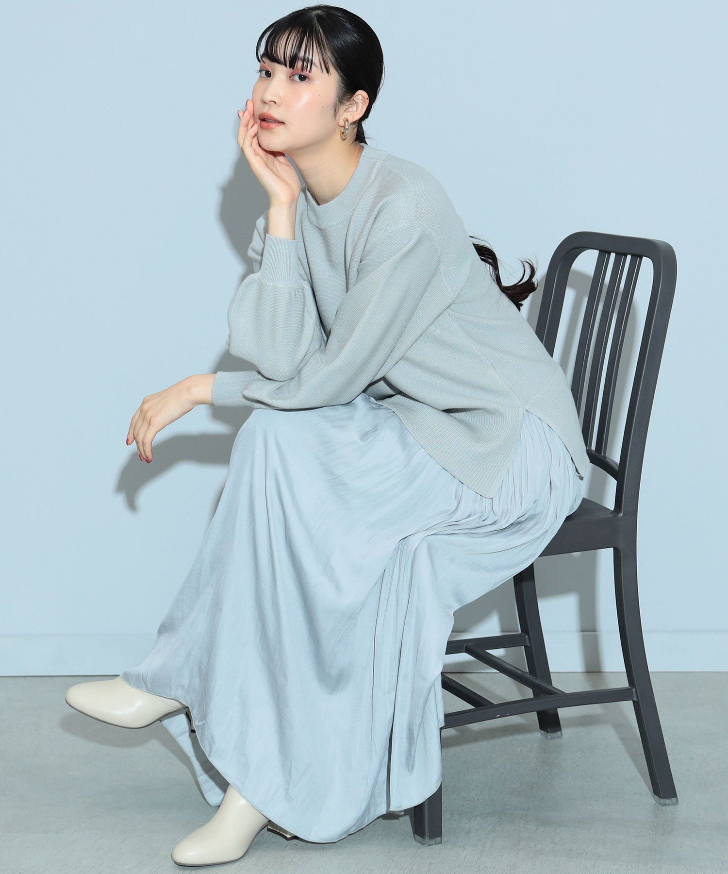 【ビームス ハート/BEAMS HEART】のニットプルオーバー * フレアスカート(セットアイテム) インテリア・キッズ・メンズ・レディースファッション・服の通販 founy(ファニー) 　ファッション　Fashion　レディースファッション　Fashion for Women　スカート　Skirts　Aライン・フレアスカート　A-Line & Flared Skirts　クール　Cool, Chic　セットアップ　Set-Up, Coordinated Outfit　トレンド　Trend, Trending Now　フレア　Flare, Flared　ロング　Long, Long-Length　秋　Autumn　A/W・秋冬　Autumn/Winter　LIGHT GREY|ID: prp329100004824012 ipo3291000000035081341