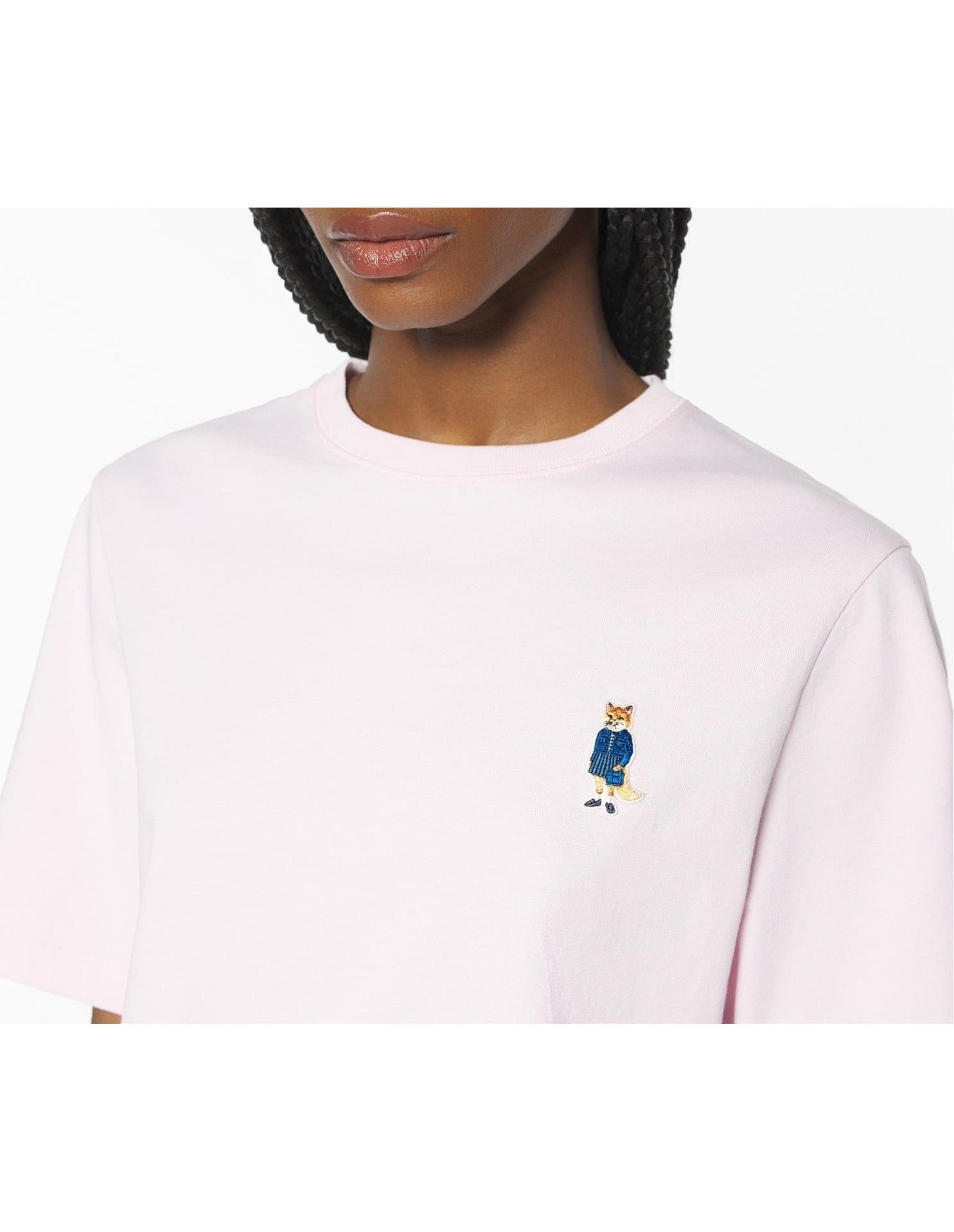 【メゾン キツネ/MAISON KITSUNE】のMaison Kitsune/DRESSED FOX COMFORT TEE-SHIRT インテリア・キッズ・メンズ・レディースファッション・服の通販 founy(ファニー) 　ファッション　Fashion　レディースファッション　Fashion for Women　トップス・カットソー　Cut & Sew Tops　シャツ・ブラウス・オフィスカジュアル　Elegant Blouses & Button-Ups　ワンピース　Dresses　フォーマル・パーティードレス・結婚式用ドレス　Elegant & Casual Dresses　冬　Winter / This Winter　パッチ　Patch, Appliqué　フレンチ　French, French Style　エレガント 上品　Elegant　半袖　Short Sleeve, Half Sleeve　A/W・秋冬　Autumn/Winter　PALE ROSE|ID: prp329100004824015 ipo3291000000035081365