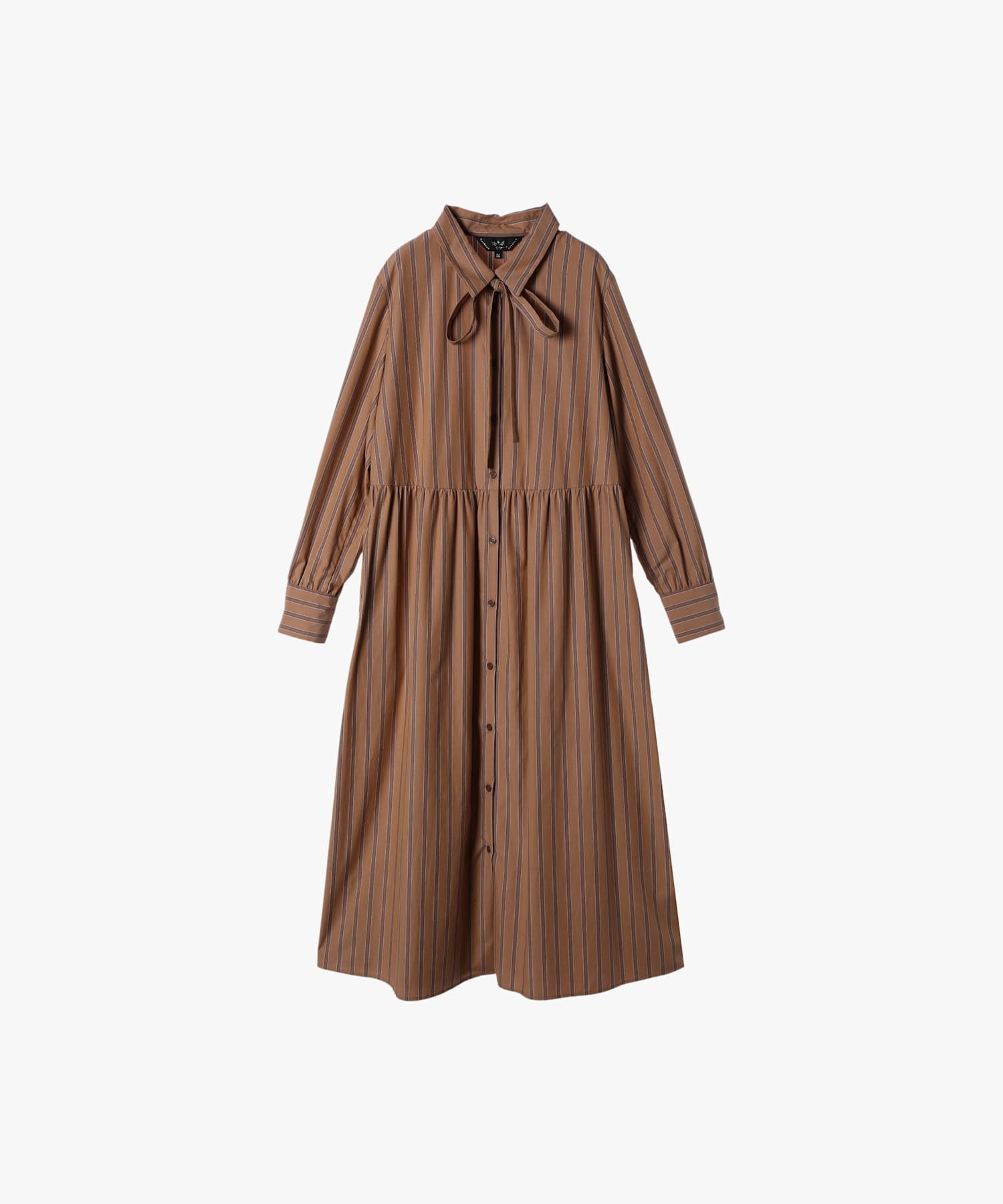 【アニエスベー ファム/agnes b. FEMME】のストライプ コットン シャツワンピース 人気、トレンドファッション・服の通販 founy(ファニー) 　ファッション　Fashion　レディースファッション　Fashion for Women　ワンピース　Dresses　シャツワンピース / 1枚で着映えコーデ　Shirt Dresses　クラシカル　Classical, Vintage-Inspired　ストライプ　Stripe, Striped Pattern　ブロード　Broadcloth, Fine Cotton　リボン　Ribbon, Bow　エレガント 上品　Elegant　 other-1|ID: prp329100004824018 ipo3291000000035081379