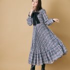【ローズティアラ/Rose Tiara】のツィードプリントワンピース 人気、トレンドファッション・服の通販 founy(ファニー) ファッション Fashion レディースファッション Fashion for Women ワンピース Dresses クラシカル Classical, Vintage-Inspired スタンダード Standard, Basic スマート Smart, Elegant ツイード Twill, Twill Weave フェミニン Feminine, Girly プリント Print, Printed Pattern プリーツ Pleats, Pleated ポケット Pocket, Pocket Detail リボン Ribbon, Bow エレガント 上品 Elegant thumbnail ダークブルー|ID: prp329100004824030 ipo3291000000035081482